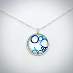 Watercolor Necklace - Blue Bubbles