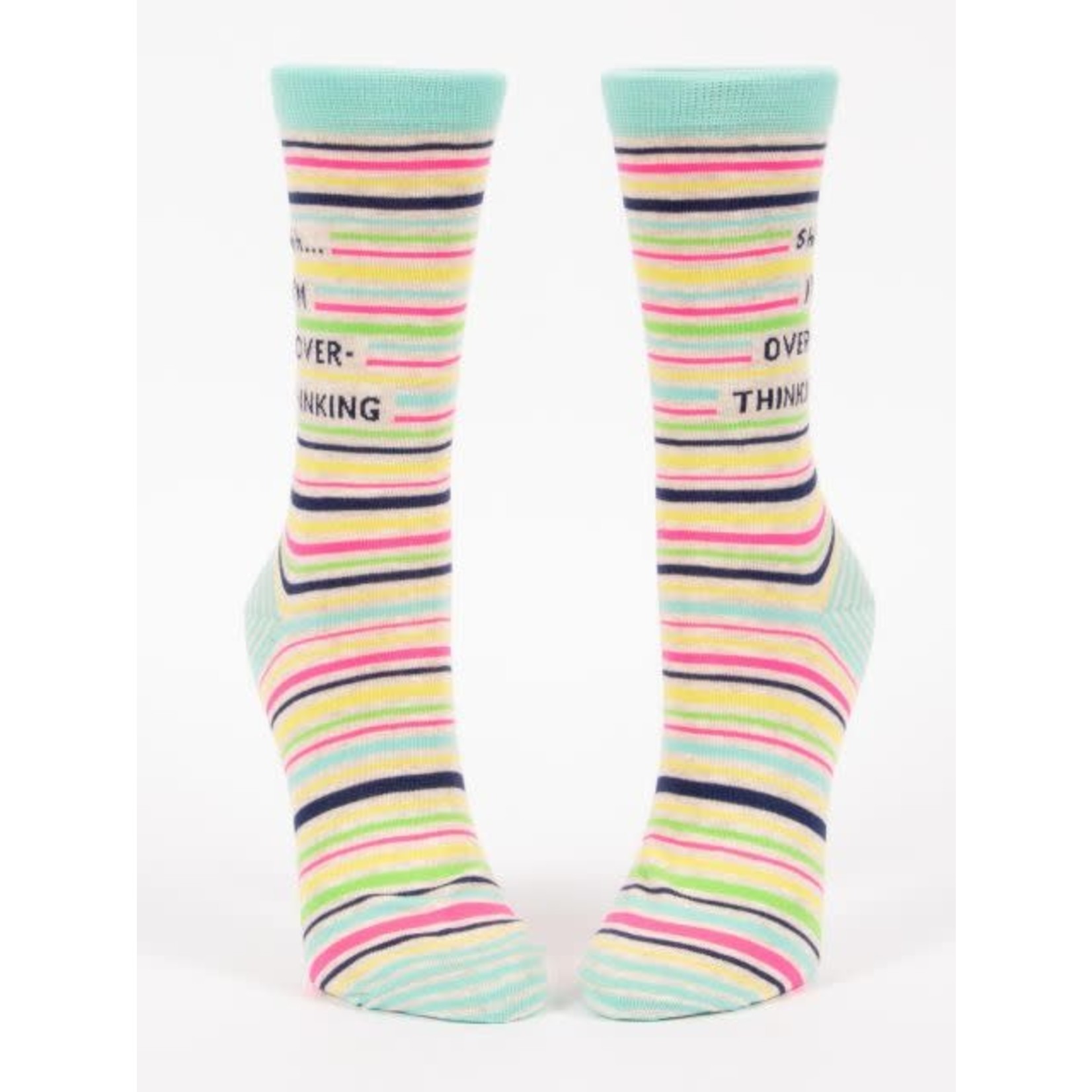 Blue Q Shhh... I'm Overthinking - Crew Socks