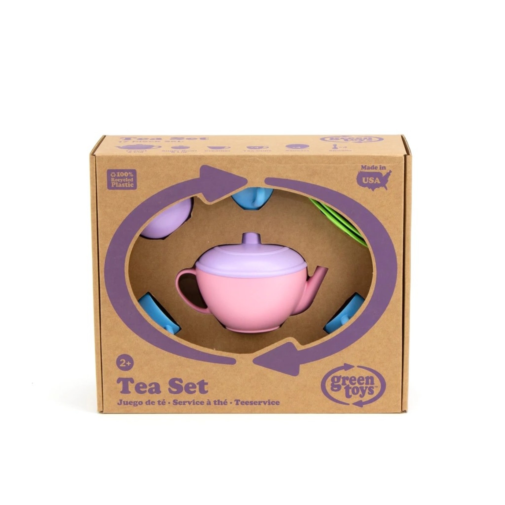 Green Toys - Tea Set, Pink 2+