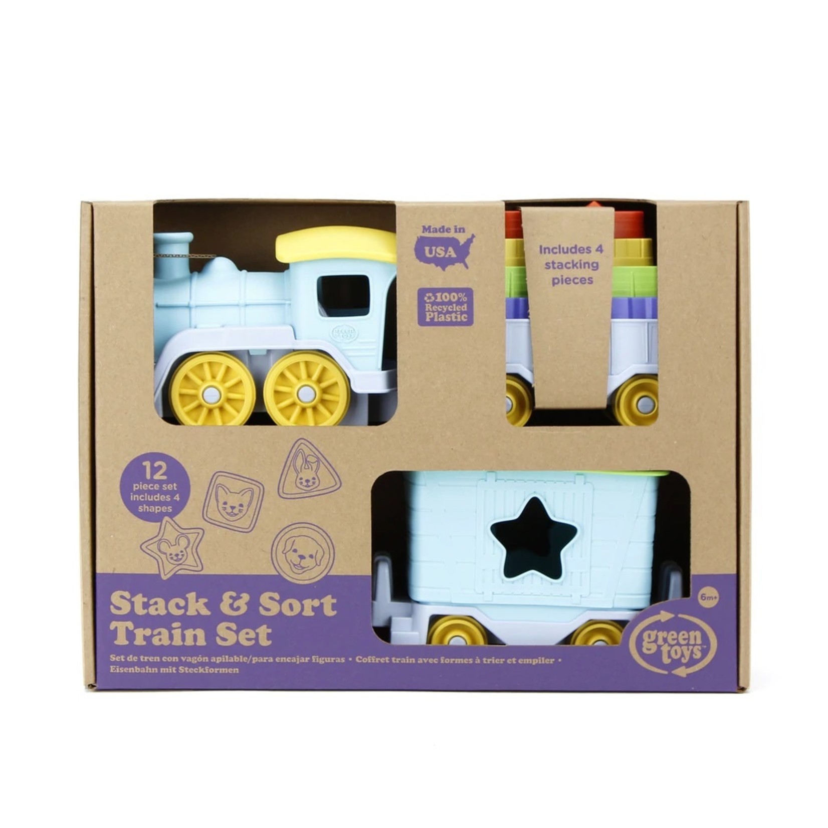 Green Toys - Stack & Sort Train 6m+