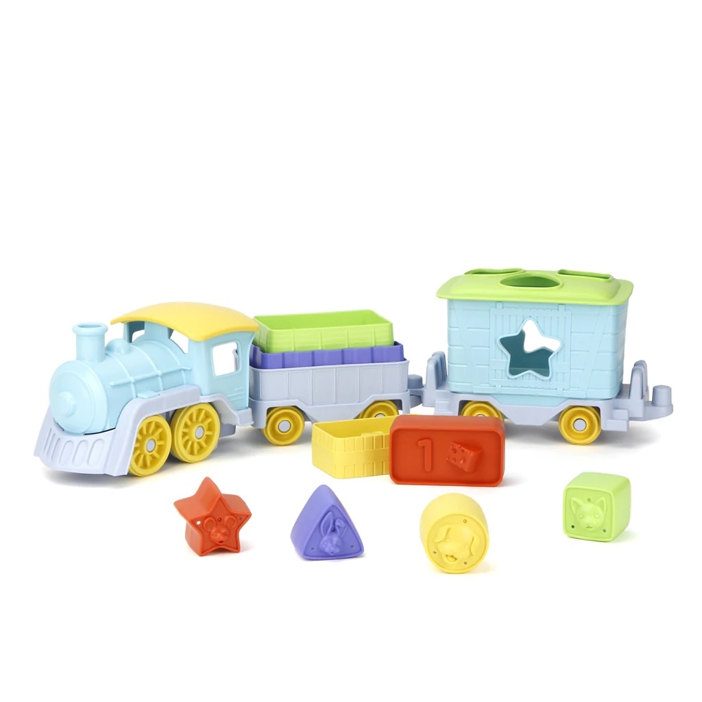 グリーントイズ　6点セット Green Toys - Stack & Sort Train - Maxima Gift and Book Center