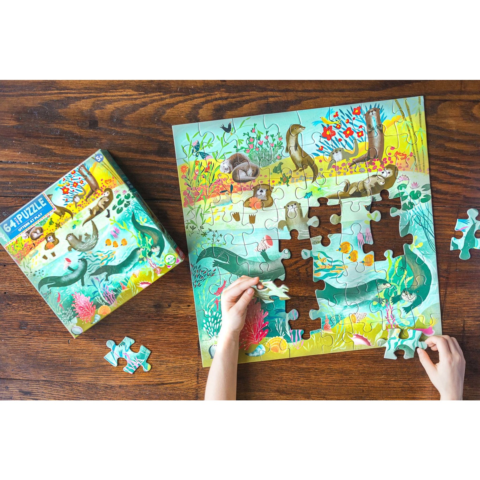 eeboo Otters at Play 64 Piece Puzzle