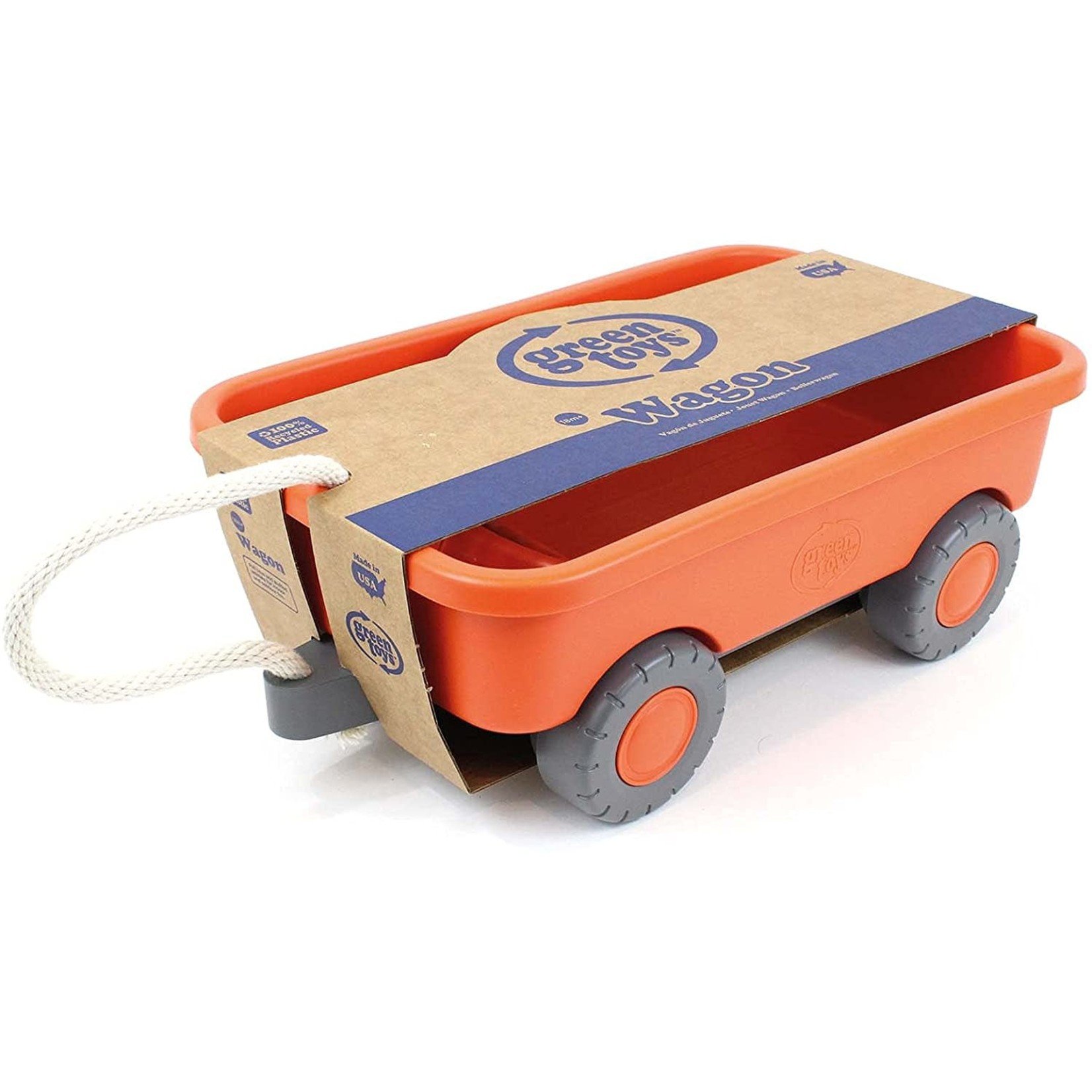 Green Toys - Wagon, Orange (18m+)