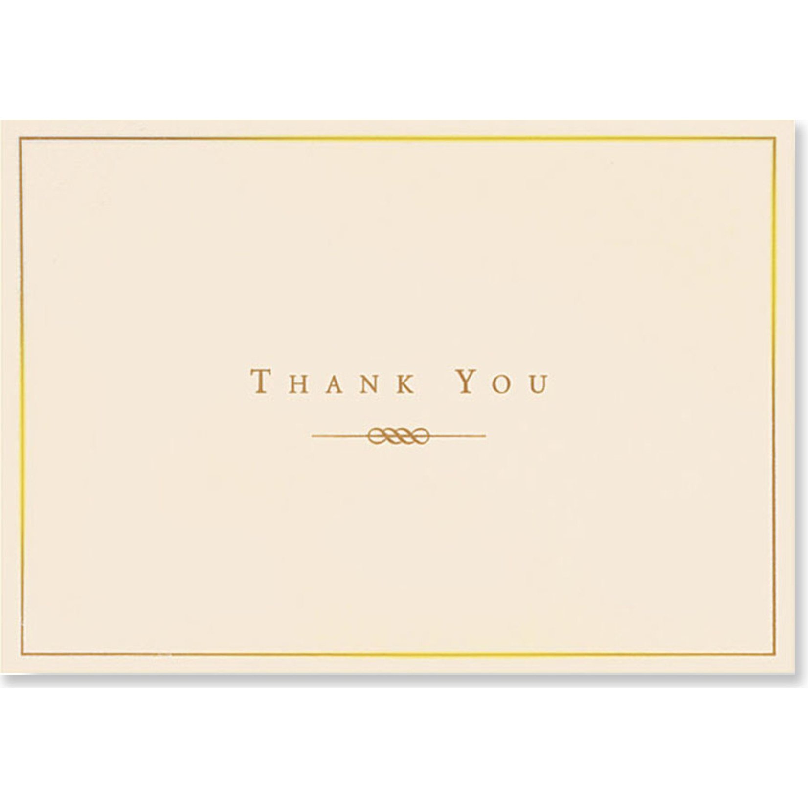 Boxed Thank You Cards: Gold/Cream