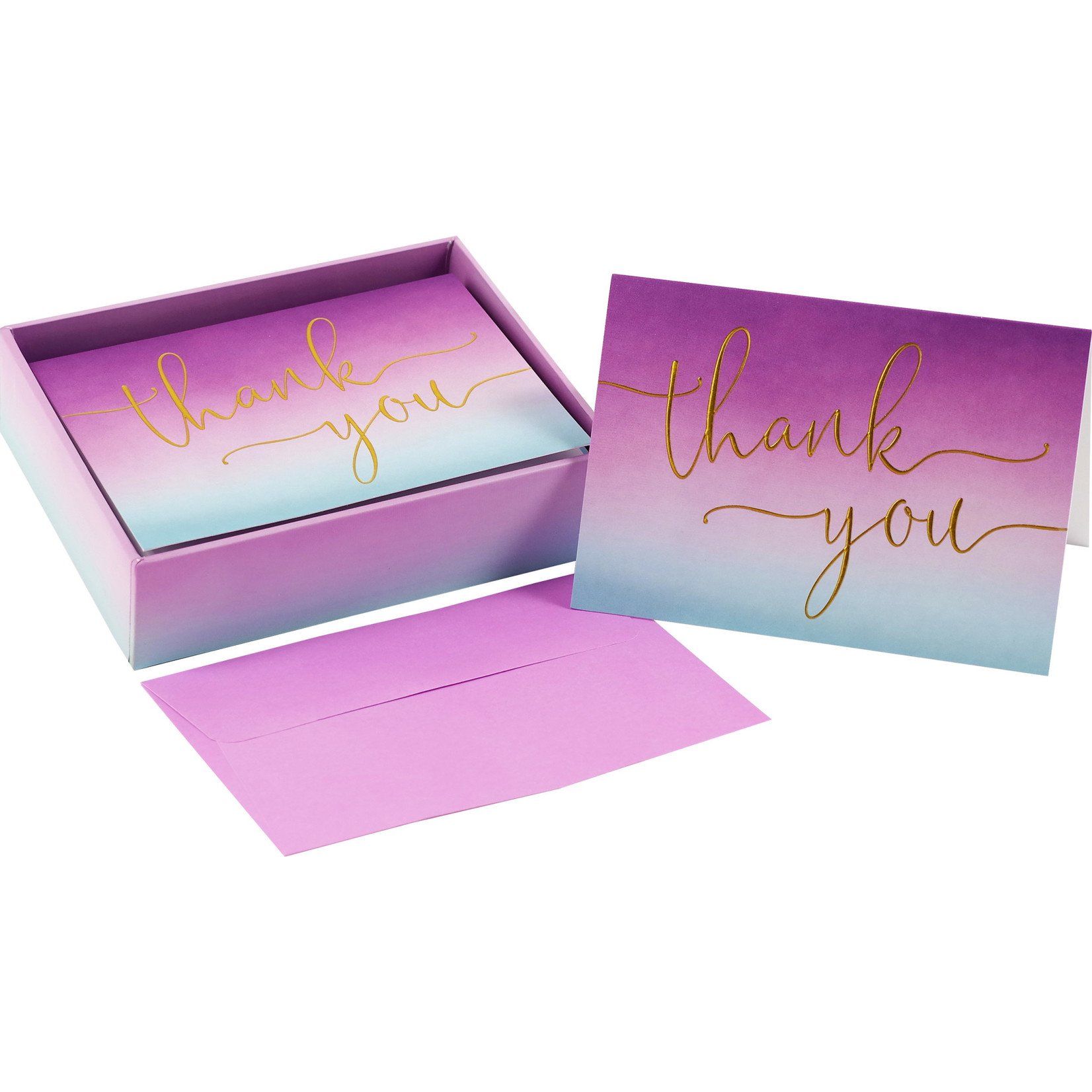 Boxed Thank You Cards: Amethyst