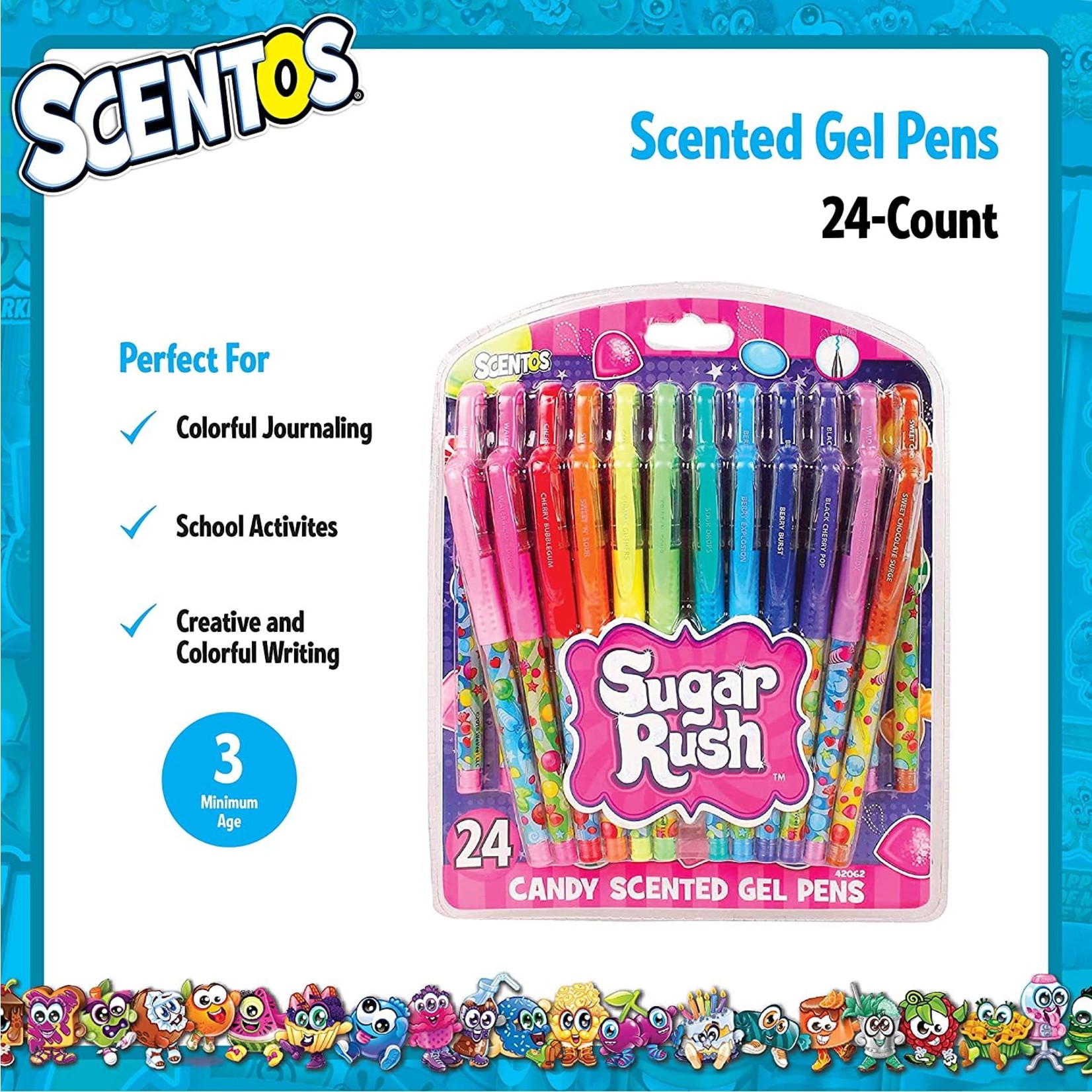 Scentos Scented Sugar Rush Gel Pens - 24PK