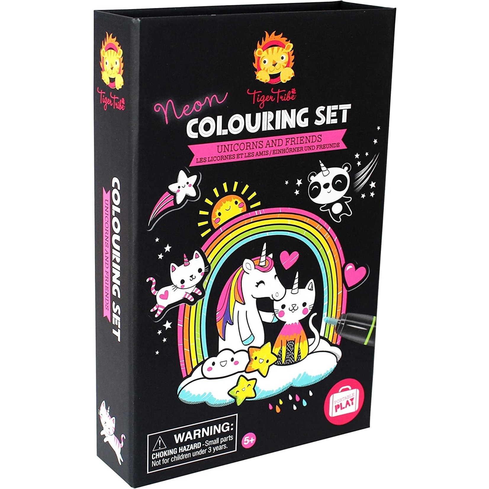 Unicorn & Friend - Neon Coloring Set