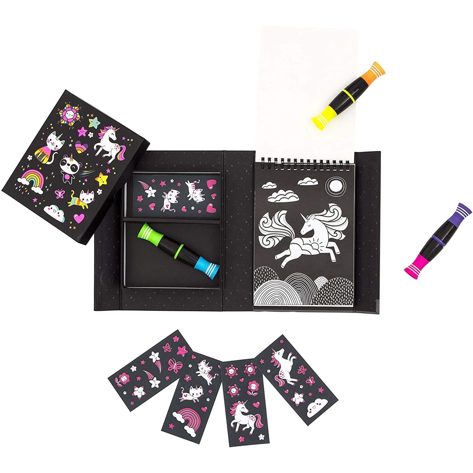 Unicorn & Friend - Neon Coloring Set