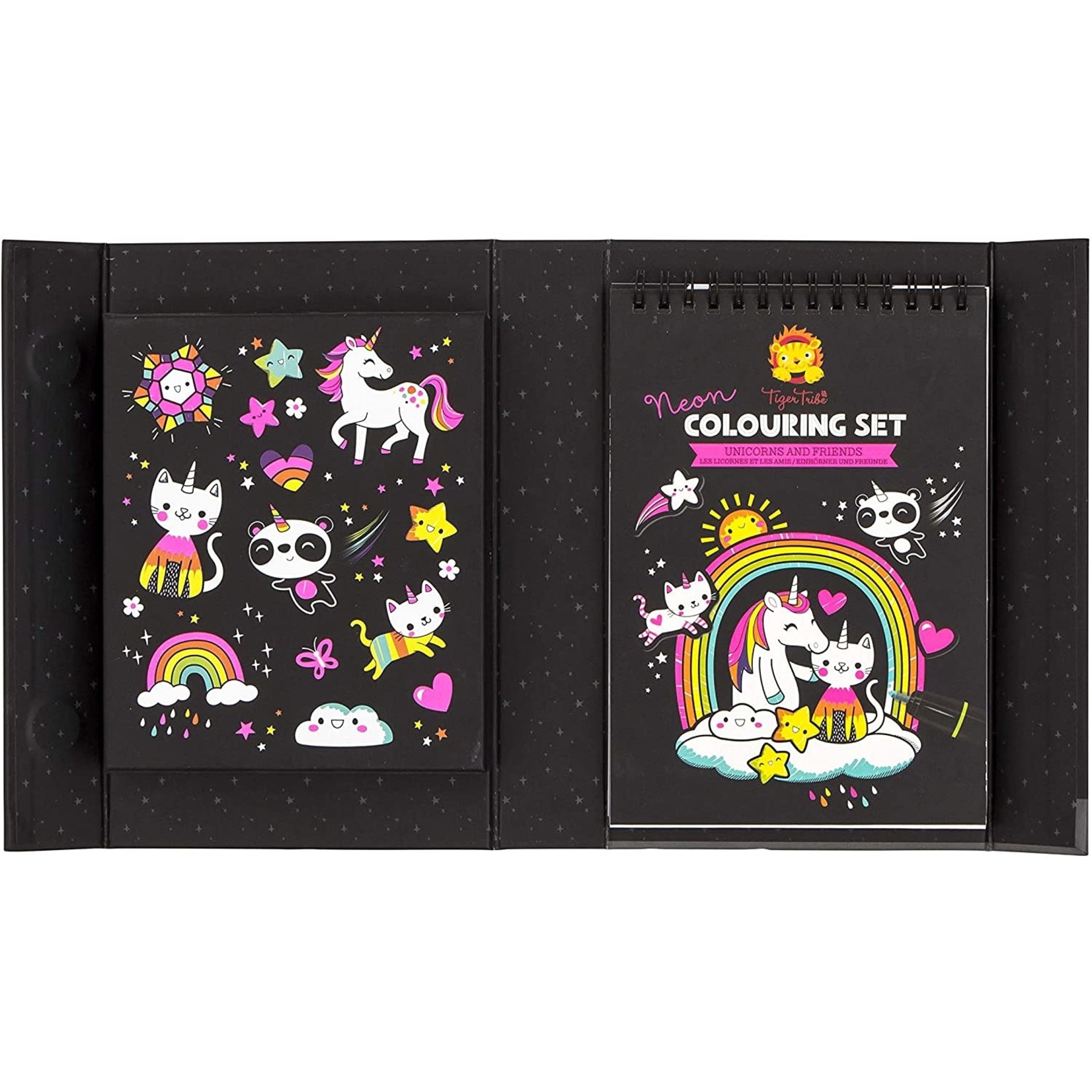 Unicorn & Friend - Neon Coloring Set