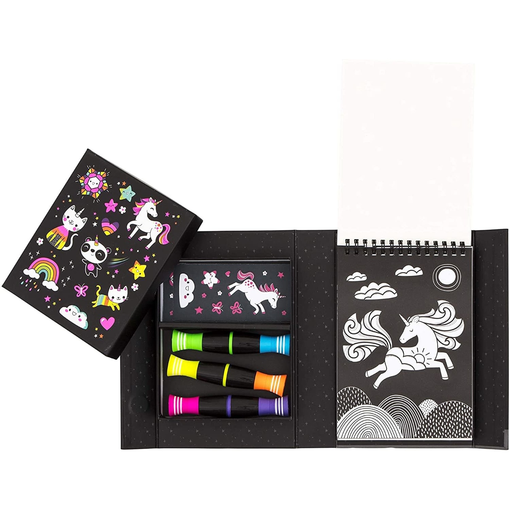 Unicorn & Friend - Neon Coloring Set