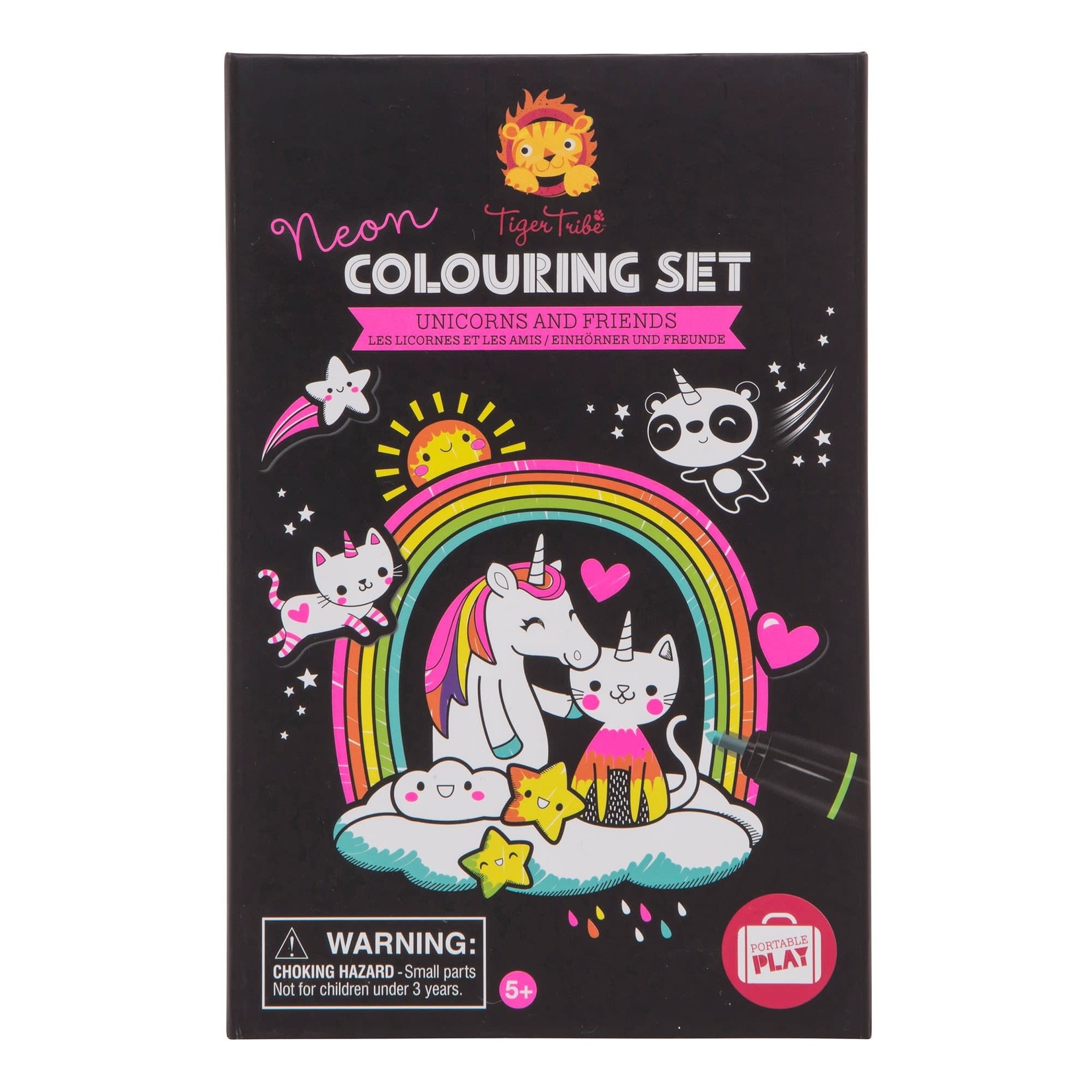 Unicorn & Friend - Neon Coloring Set