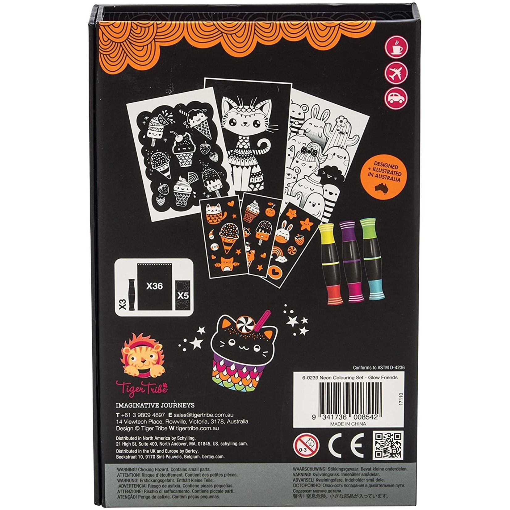 Neon Coloring Set - Glow Friends