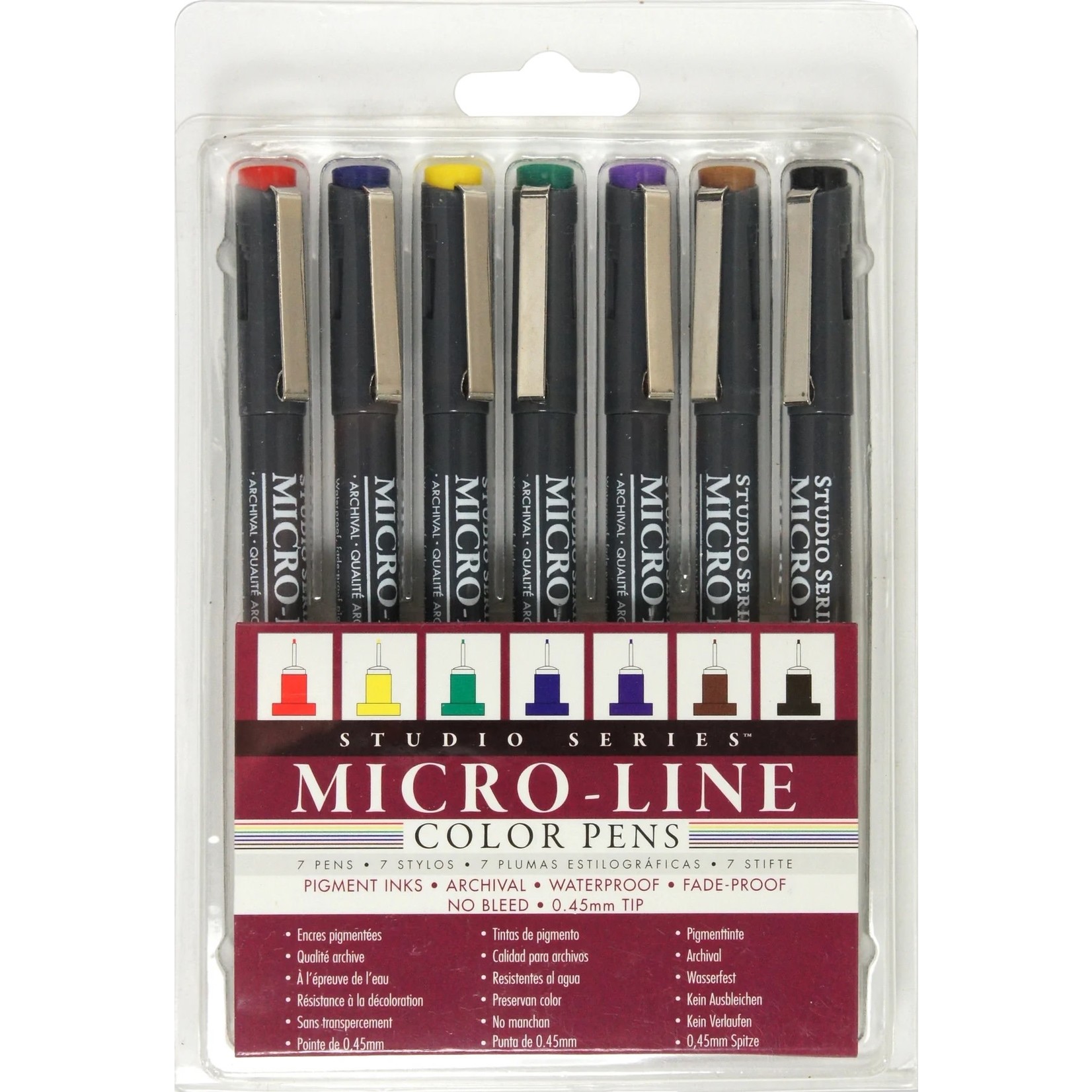 PPsp - Studio Series Colored Micro-Line Pen Set (Set of 7)