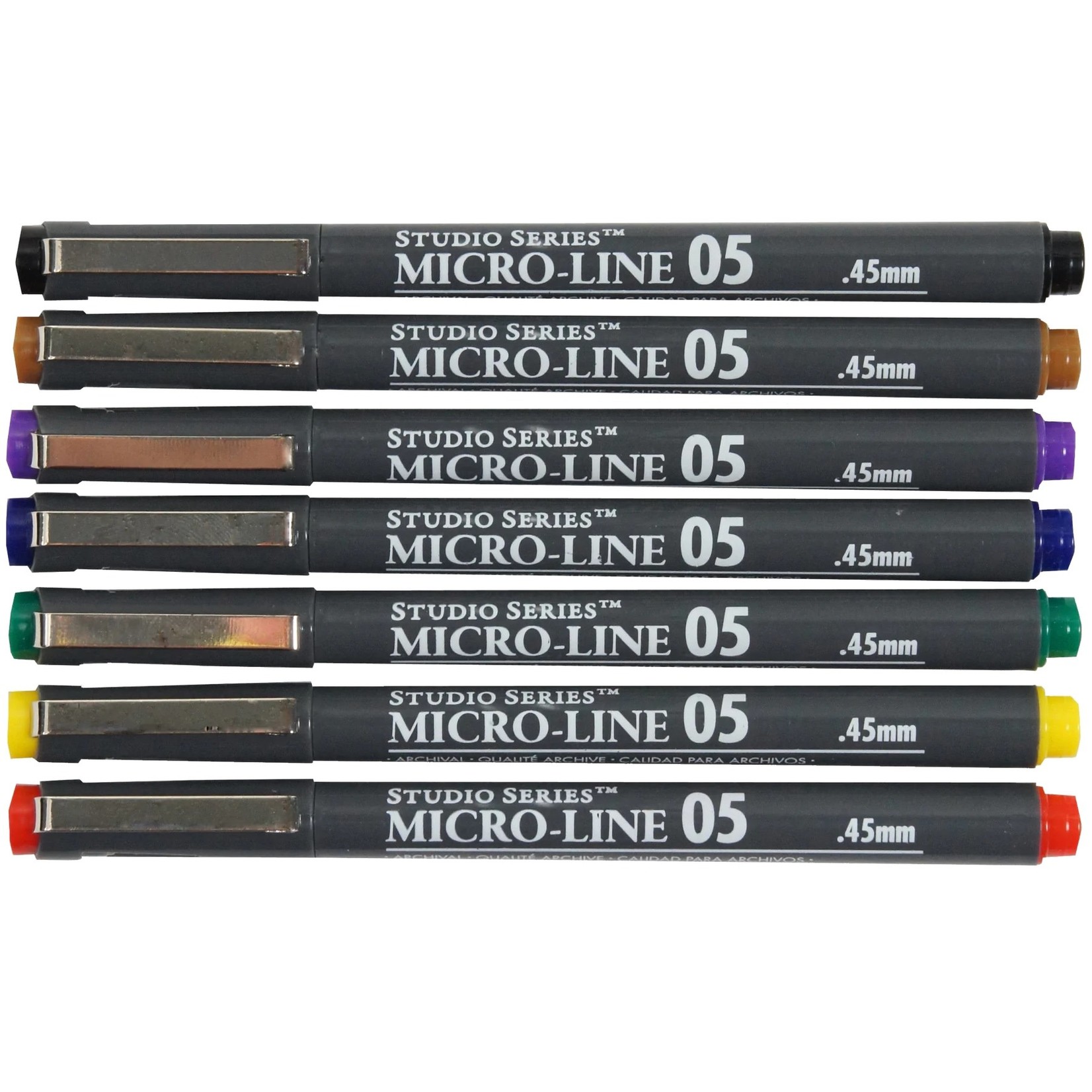 Peter Pauper Press PPsp - Studio Series Colored Micro-Line Pen Set (Set of 7)