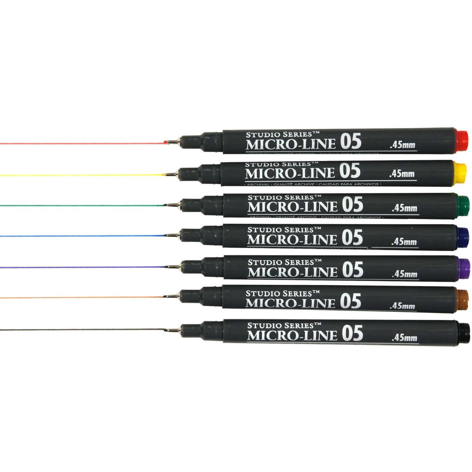 Peter Pauper Press PPsp - Studio Series Colored Micro-Line Pen Set (Set of 7)