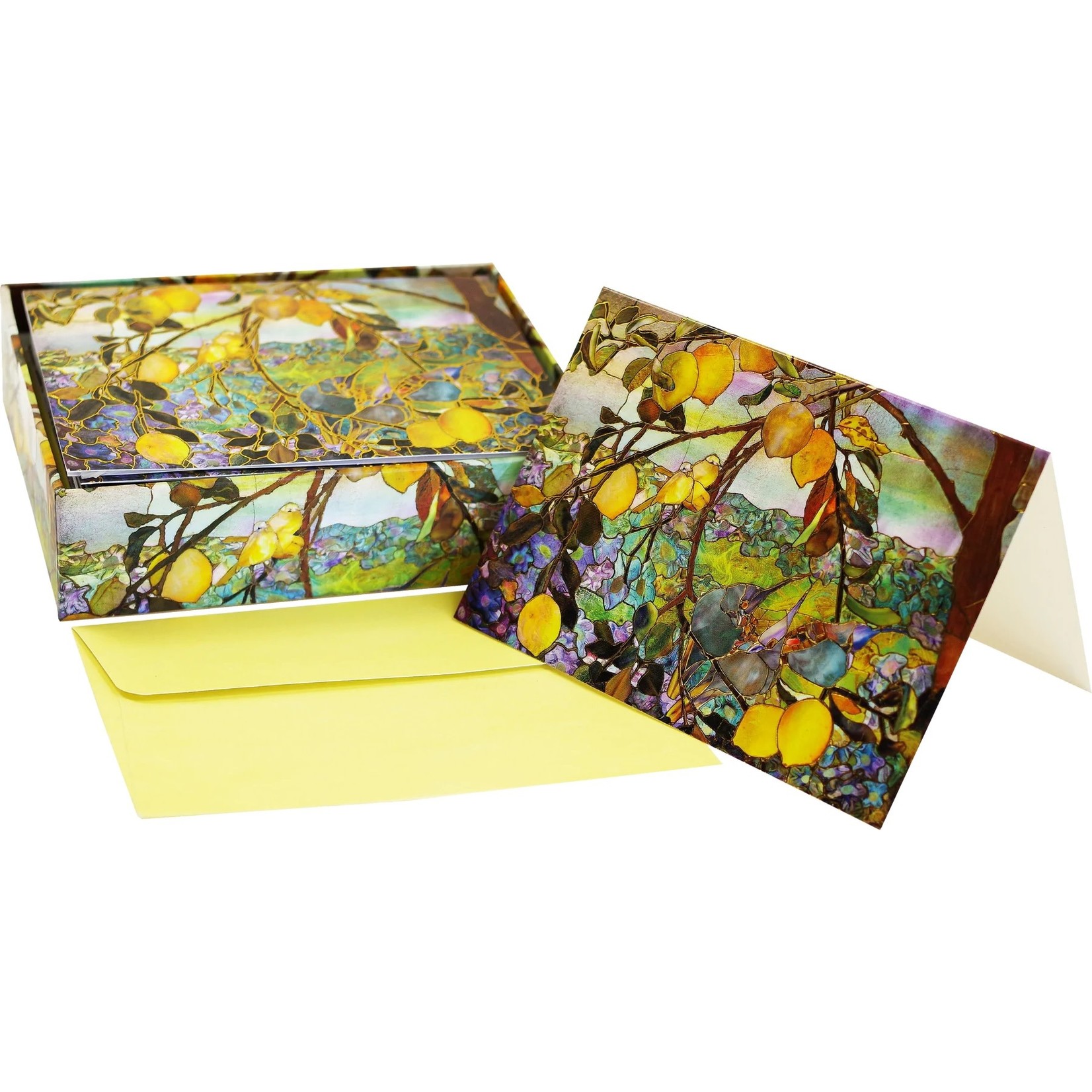 Peter Pauper Press Boxed Note Cards: Tiffany Lemon Tree