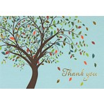 Peter Pauper Press Boxed Thank You Notes: Tree of Life (Blue)