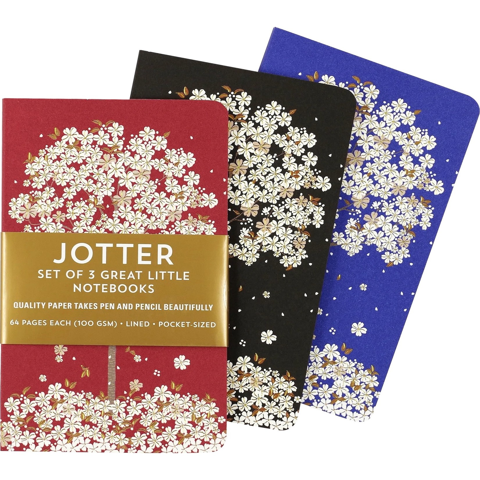 Peter Pauper Press Jotter Notebooks: Falling Blossoms (3-Pack) (Lined)