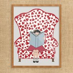 Valentine Book Reader - 11'' x 14'' Print