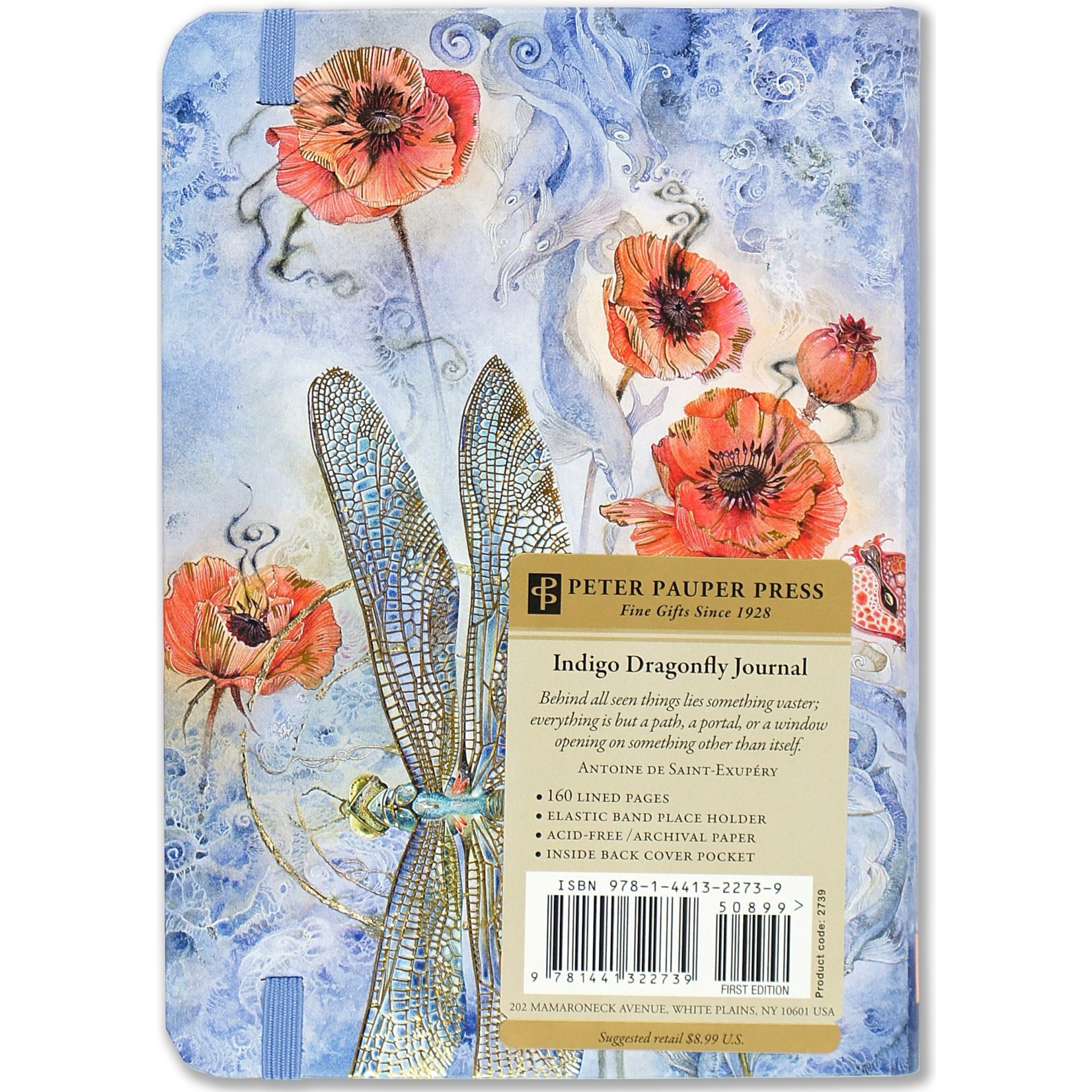Peter Pauper Press Small Journal: Indigo Dragonfly