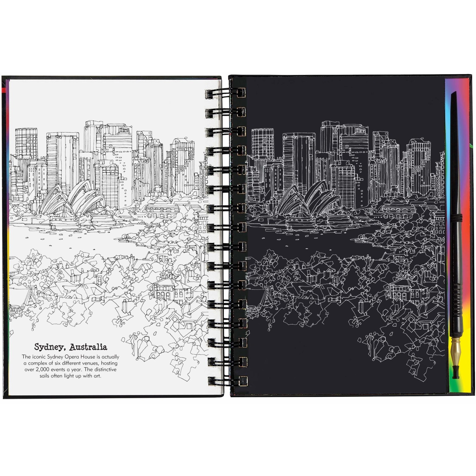 Peter Pauper Press Scratch & Sketch Extreme Cities (Trace Along)