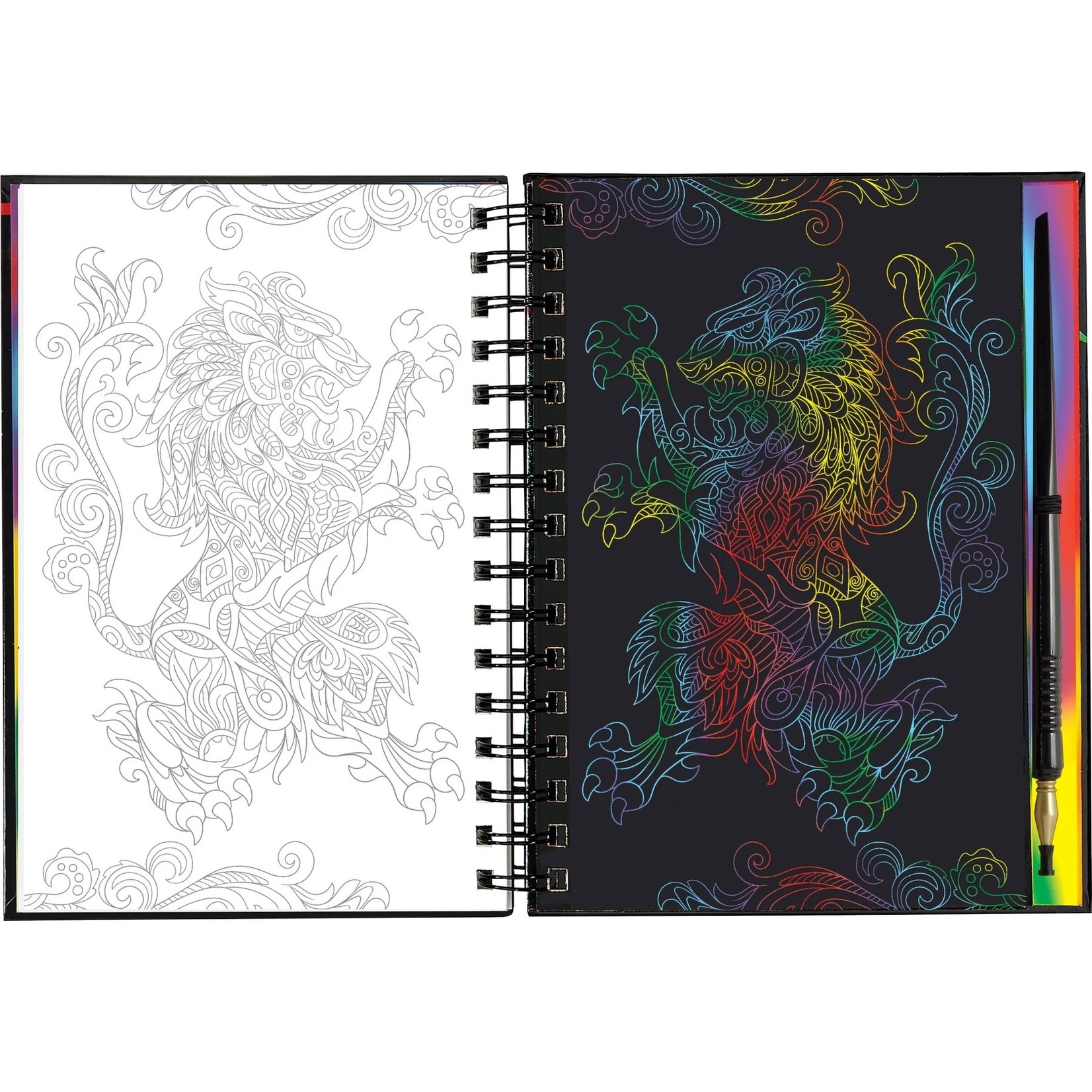 Scratch & Sketch Extreme Animals - (Spiral Bound)