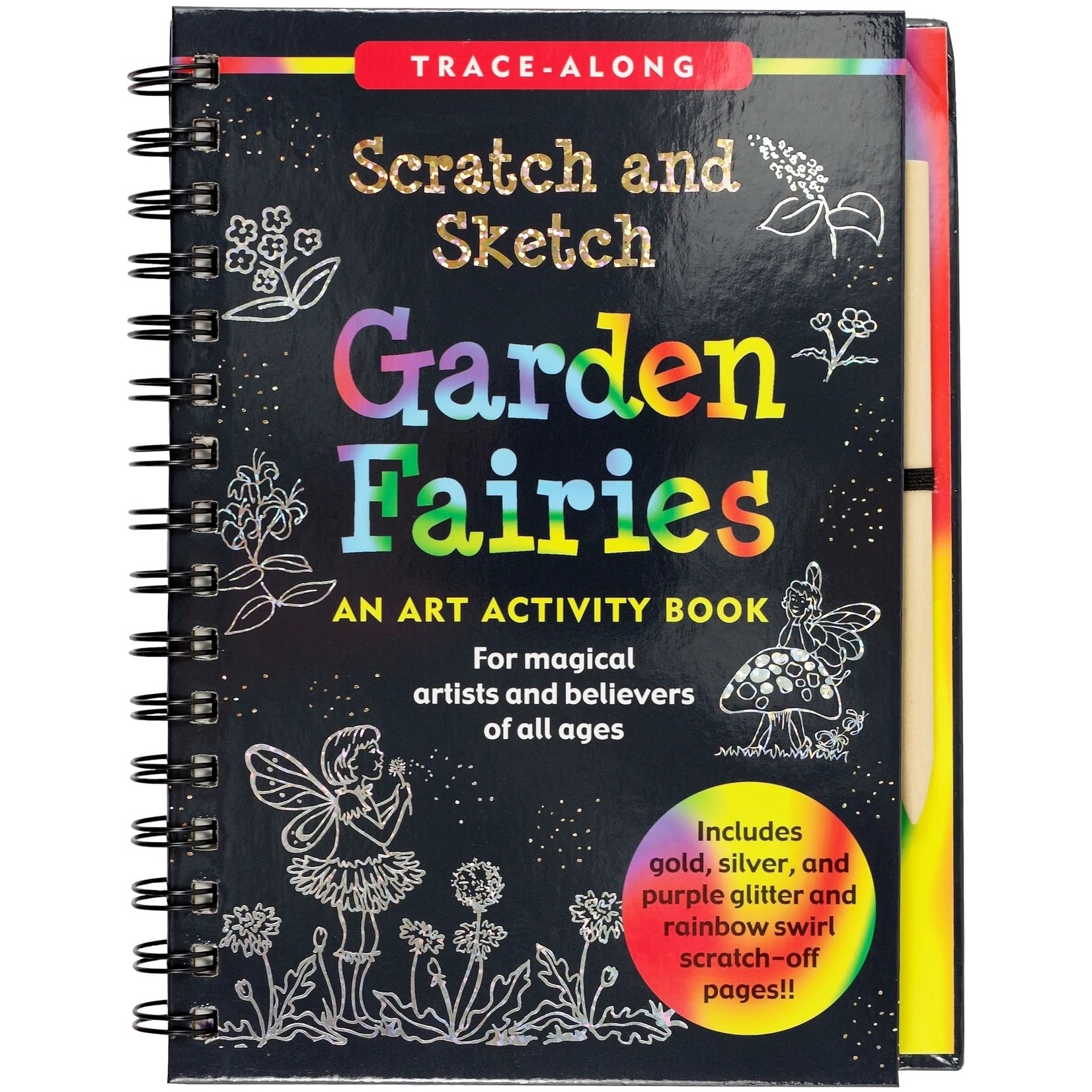 Peter Pauper Press Scratch & Sketch Garden Fairies (Trace Along)