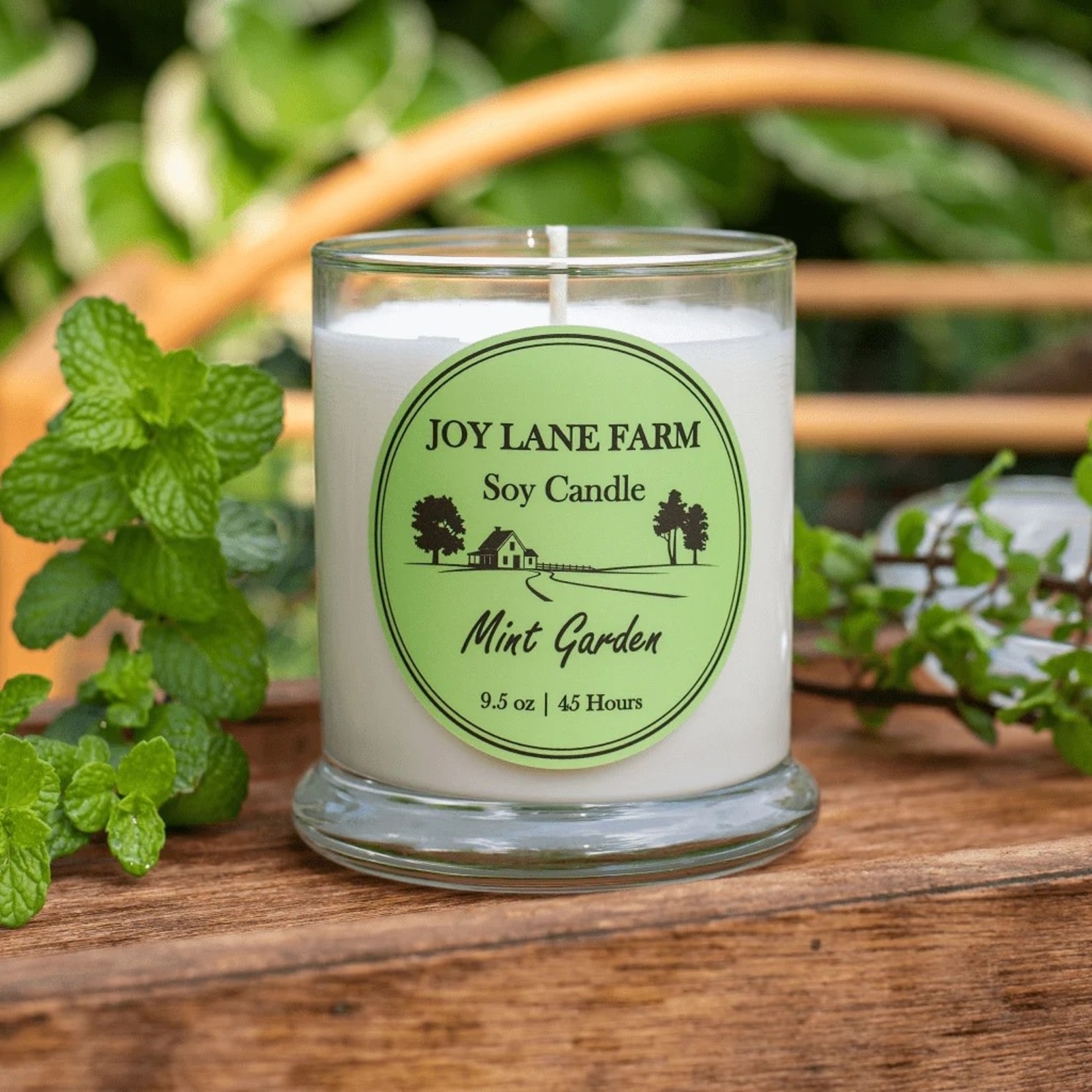 Mint Garden - Non-toxic, Farmhouse, Country, Soy Candle | 9.5 oz