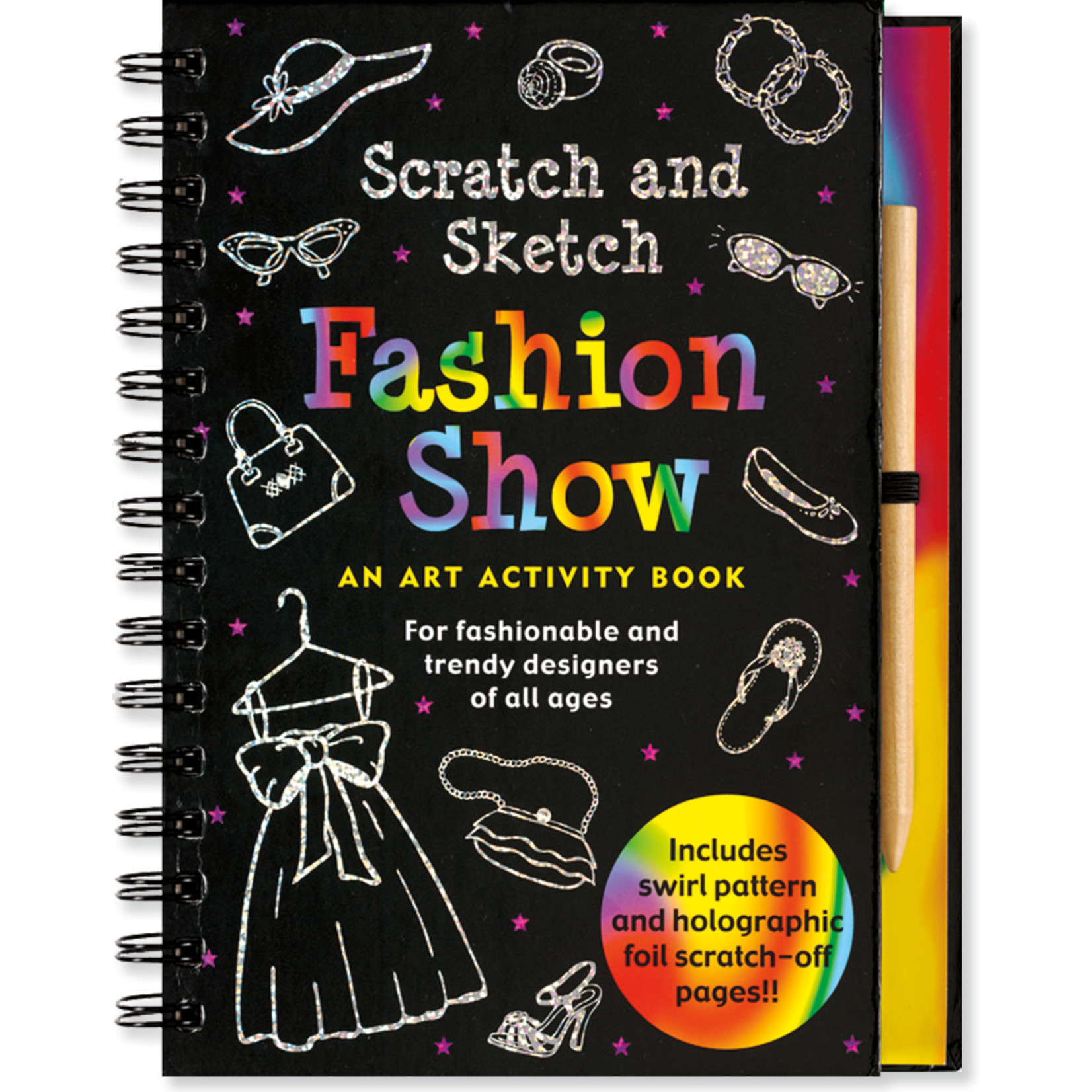 Peter Pauper Press Scratch & Sketch, Fashion Show (Trace Along)
