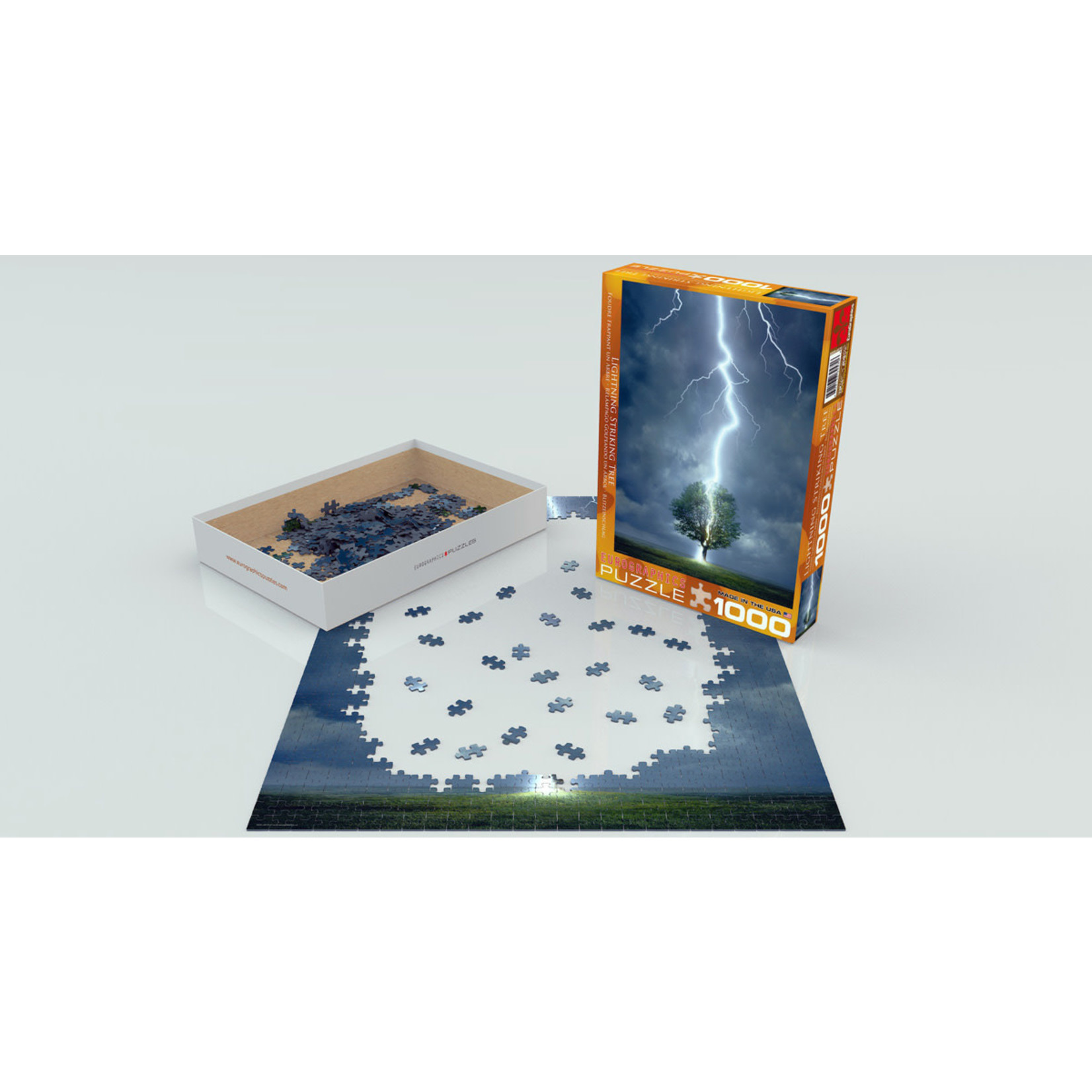 Lightning Striking Tree 1000 Piece Puzzle