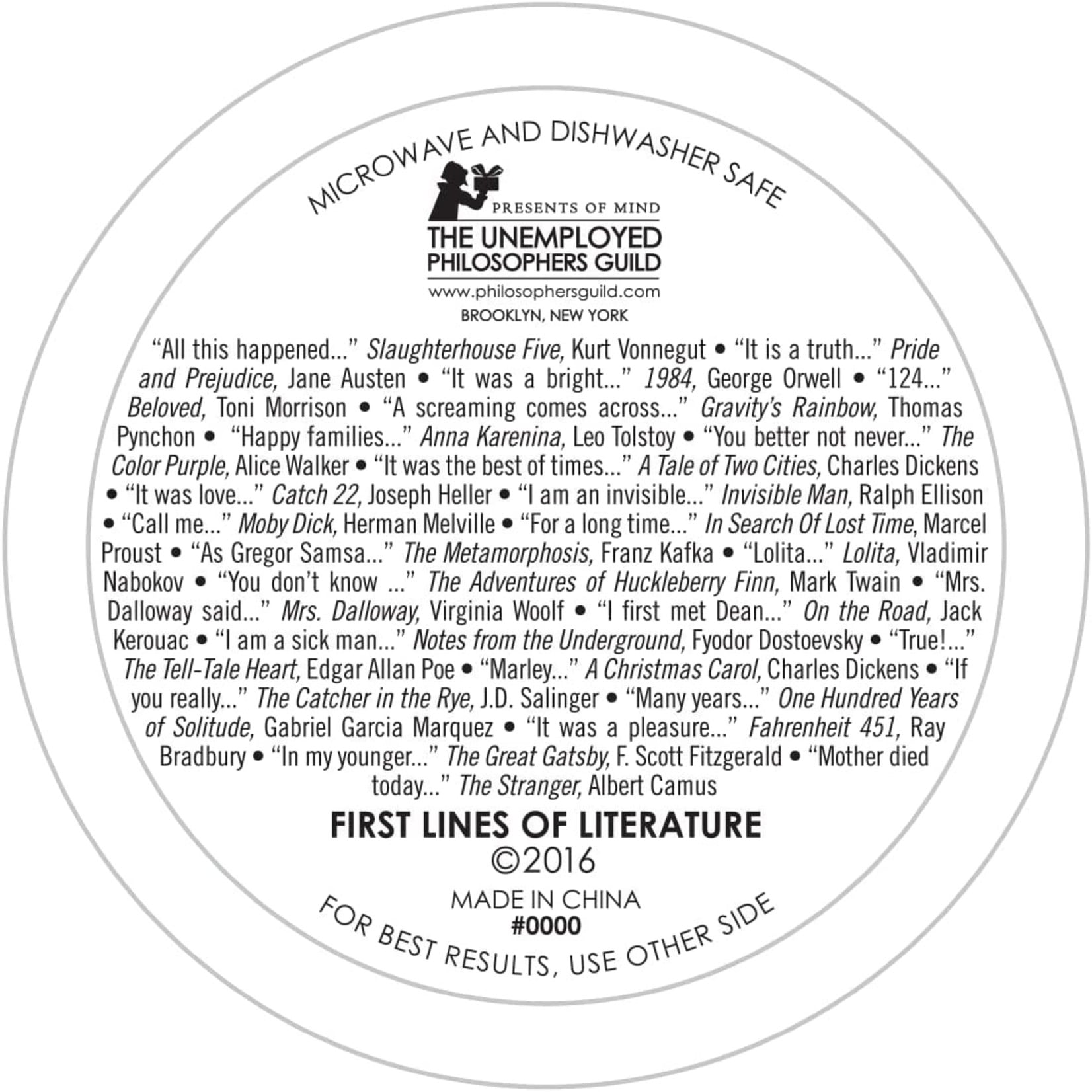 First Lines Literature Mug