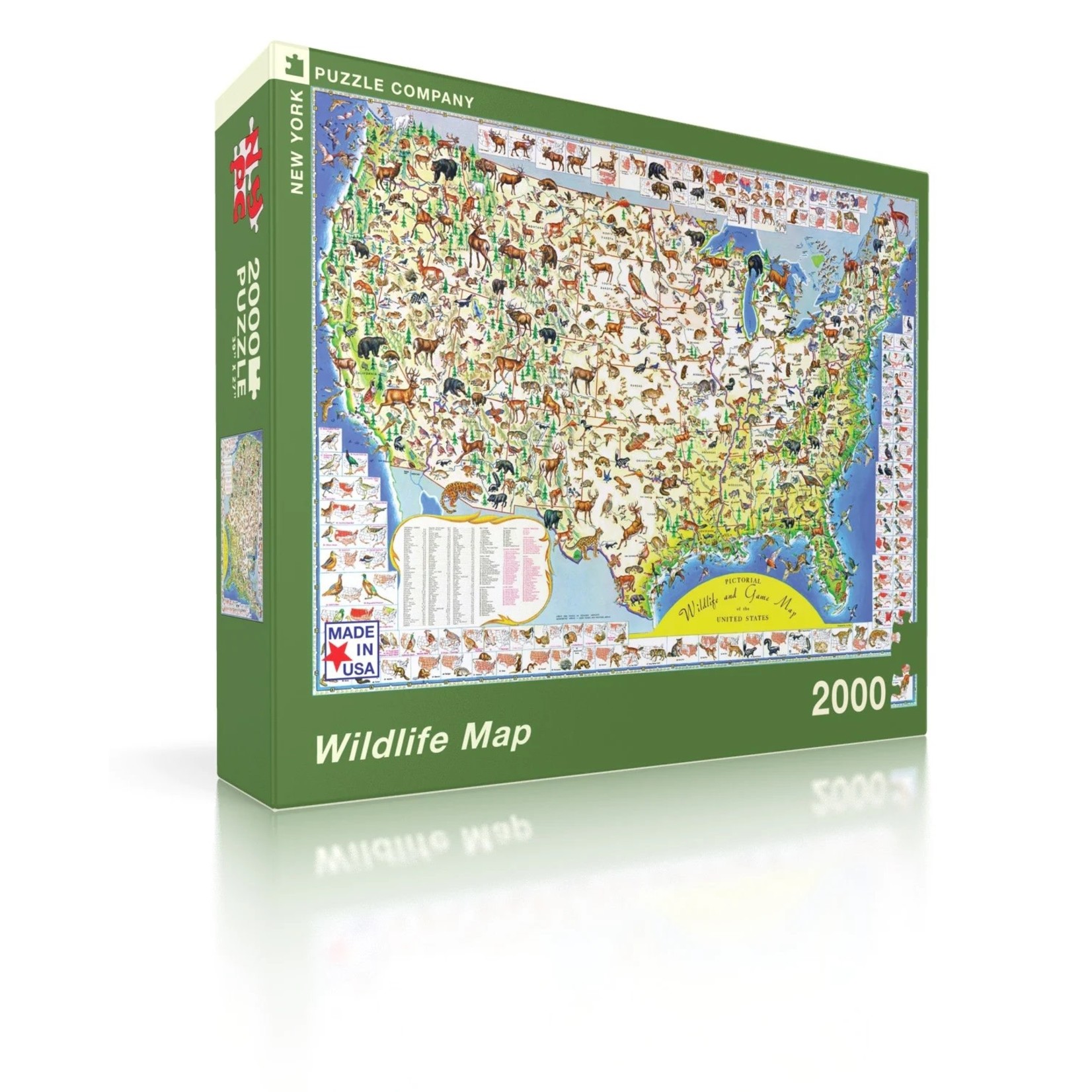Wildlife Map 2000 Piece Puzzle