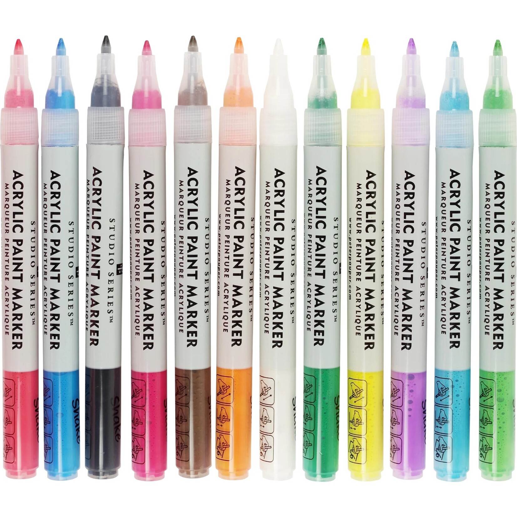 Peter Pauper Press Studio Series Acrylic Paint Markers (Set of 12)