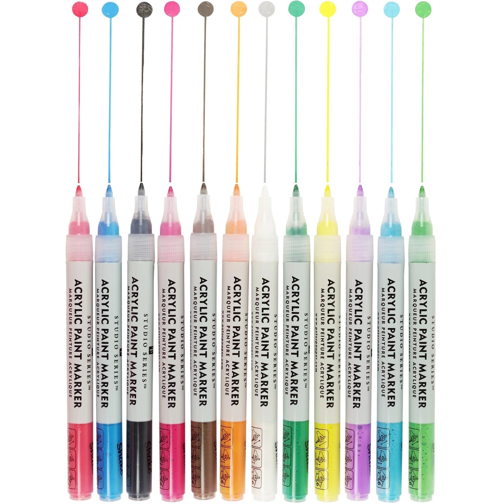 Peter Pauper Press Studio Series Acrylic Paint Markers (Set of 12)