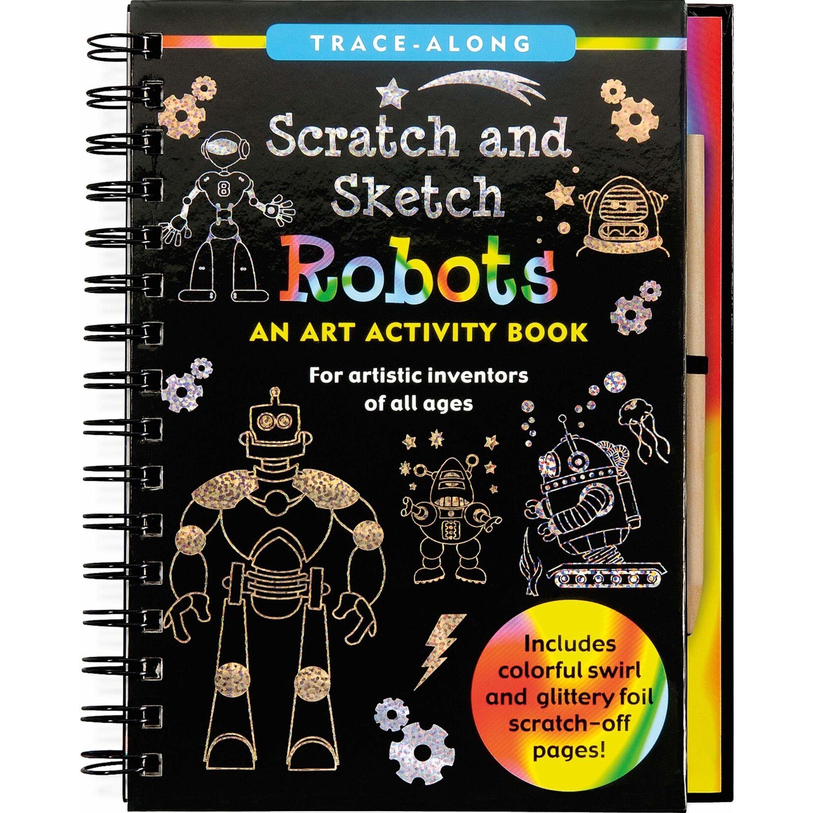 Peter Pauper Press Scratch & Sketch Robots (Trace-Along)