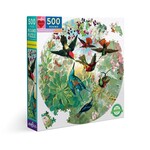 eeboo Hummingbirds 500pc Round Puzzle