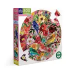 eeboo Birds and Blossoms 500 Piece Round Puzzle