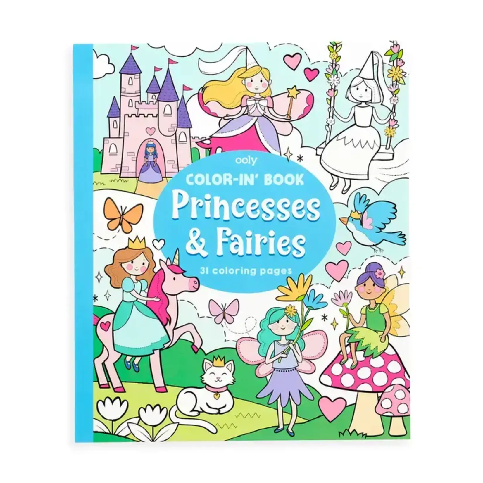 Color-in' Book: Princesses & Fairies (8" x 10")