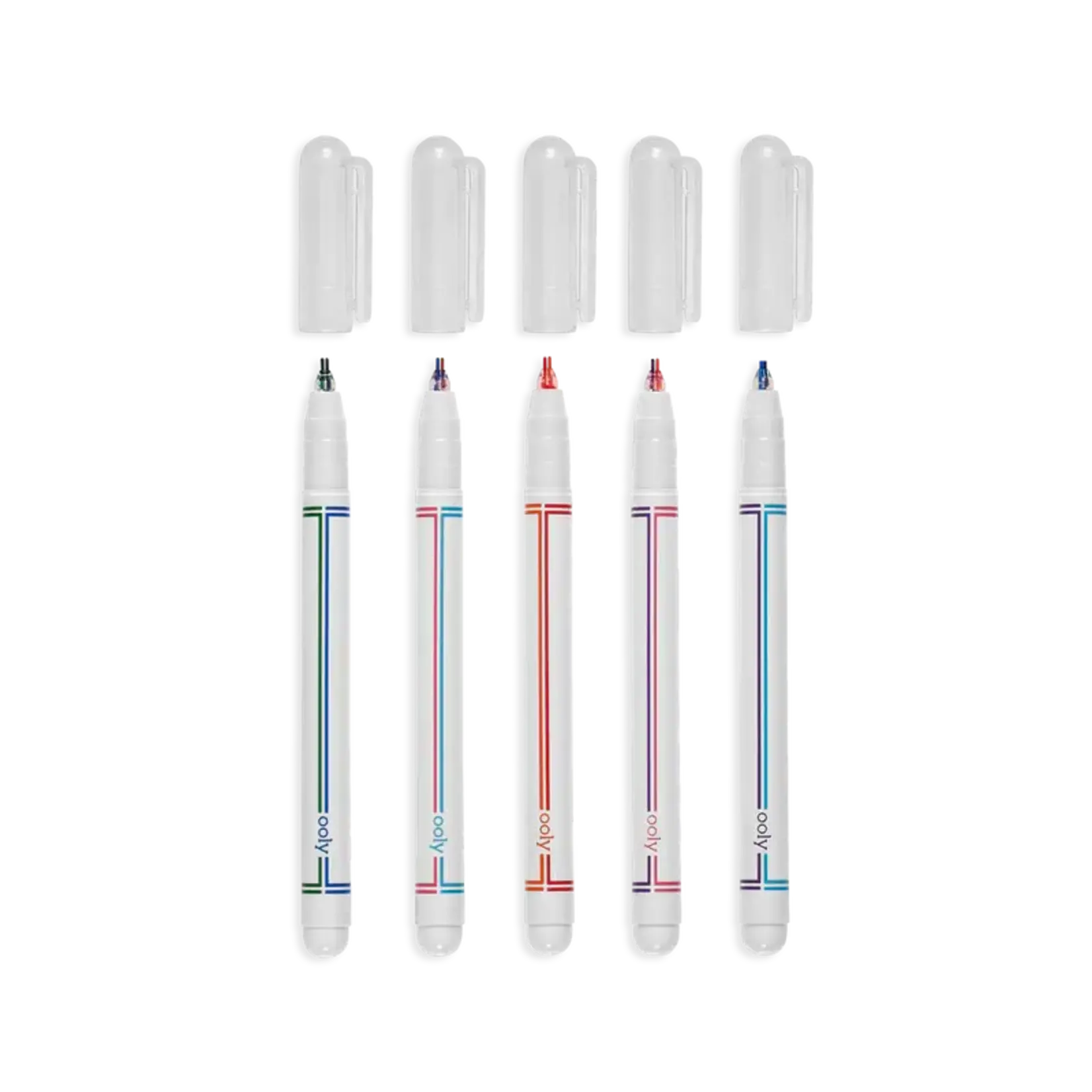 OOLY Seeing Double Fine Felt Double Tip Markers - Set of 5
