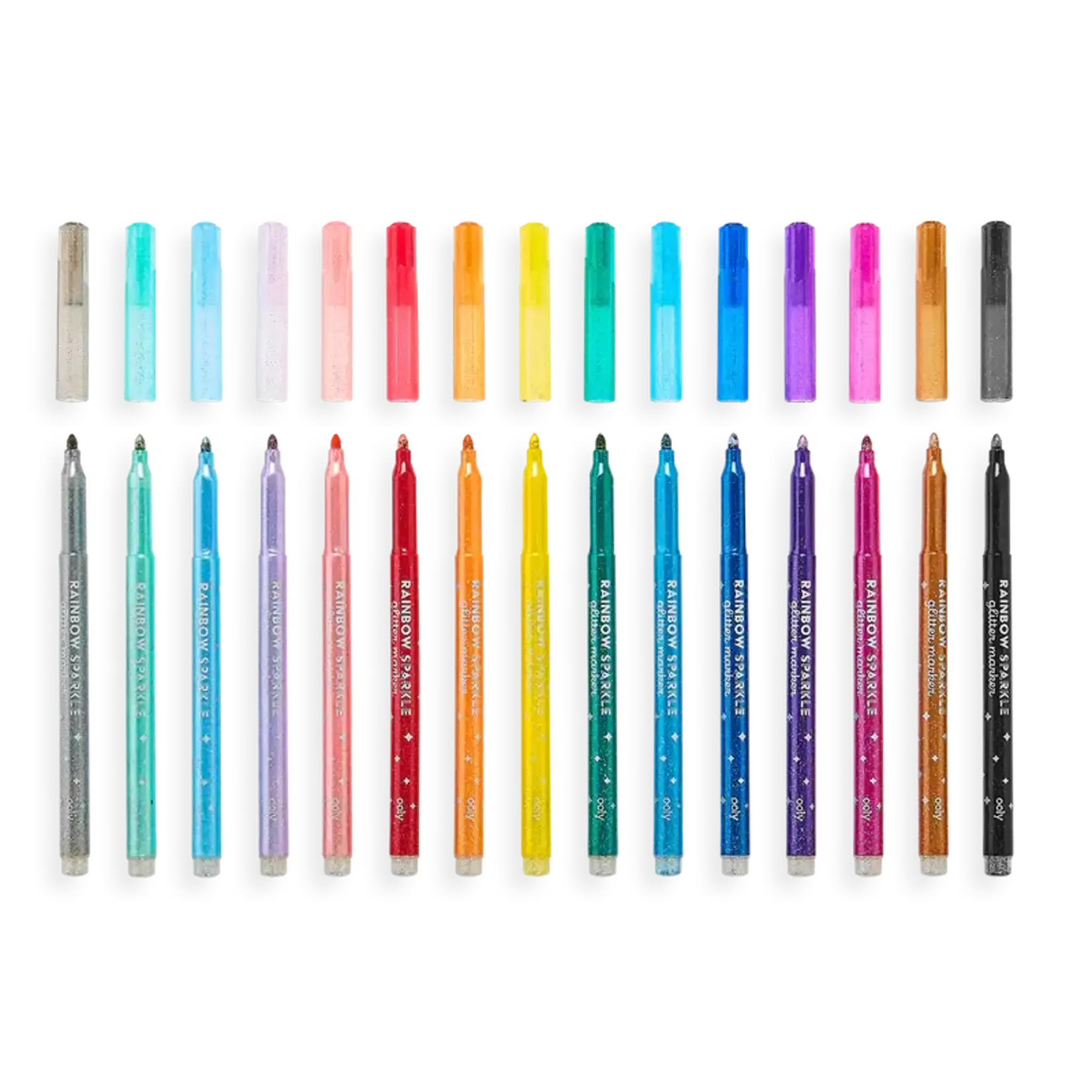 OOLY Rainbow Sparkle Glitter Markers - New 2025
