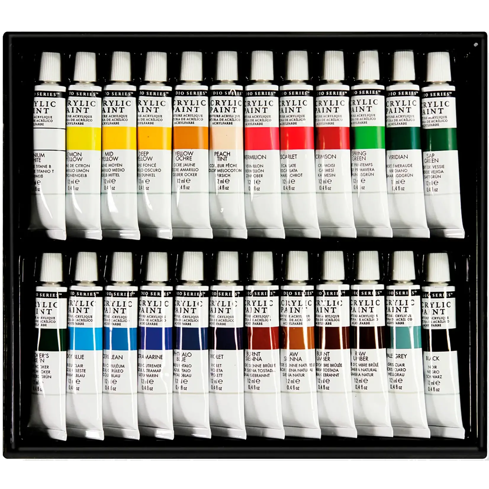 Peter Pauper Press Studio Series Acrylic Paint Set (24 colors)