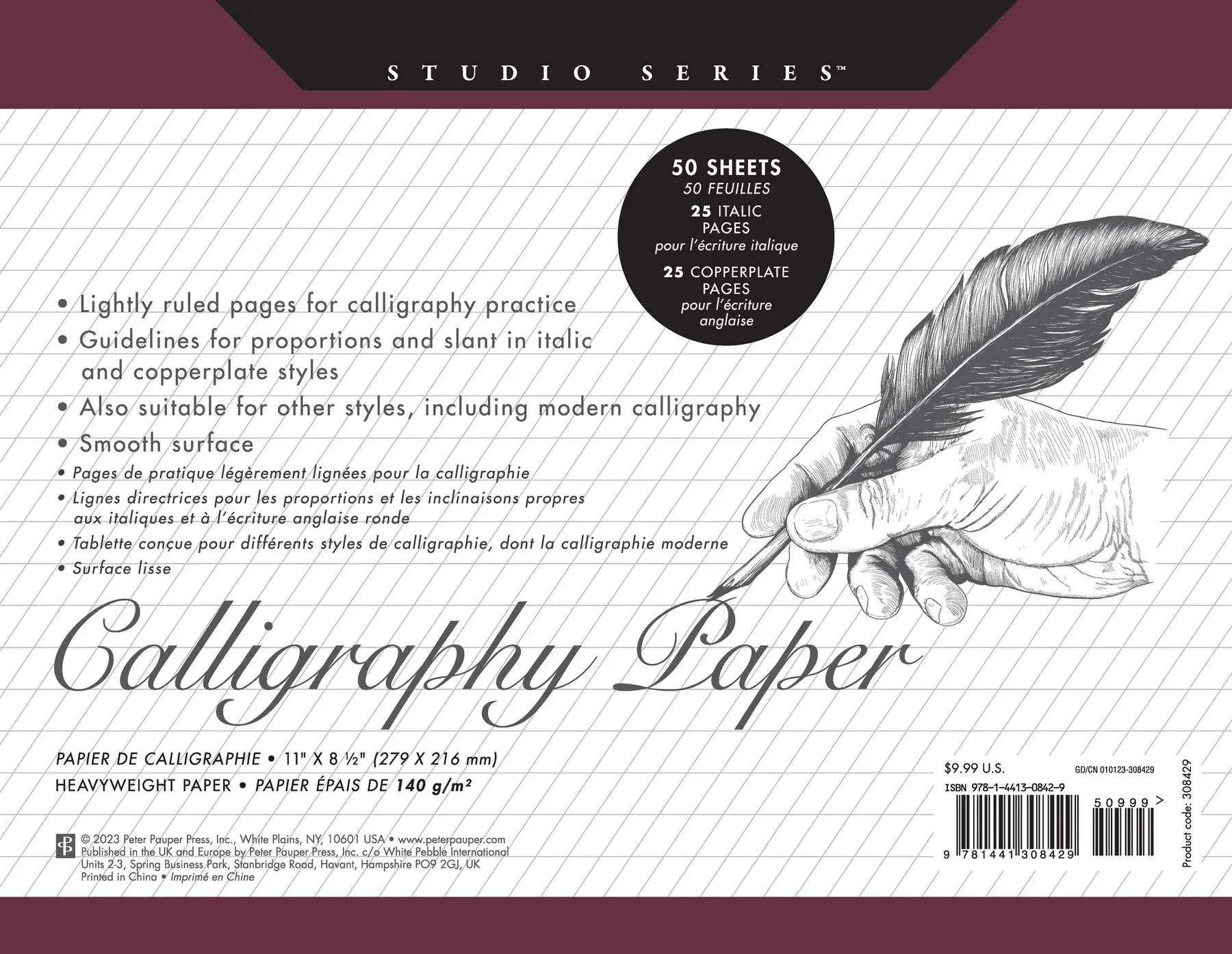 Calligraphy Paper Practice: Handwriting Practice for Adults - 160 Sheet Pad  (Paperback)