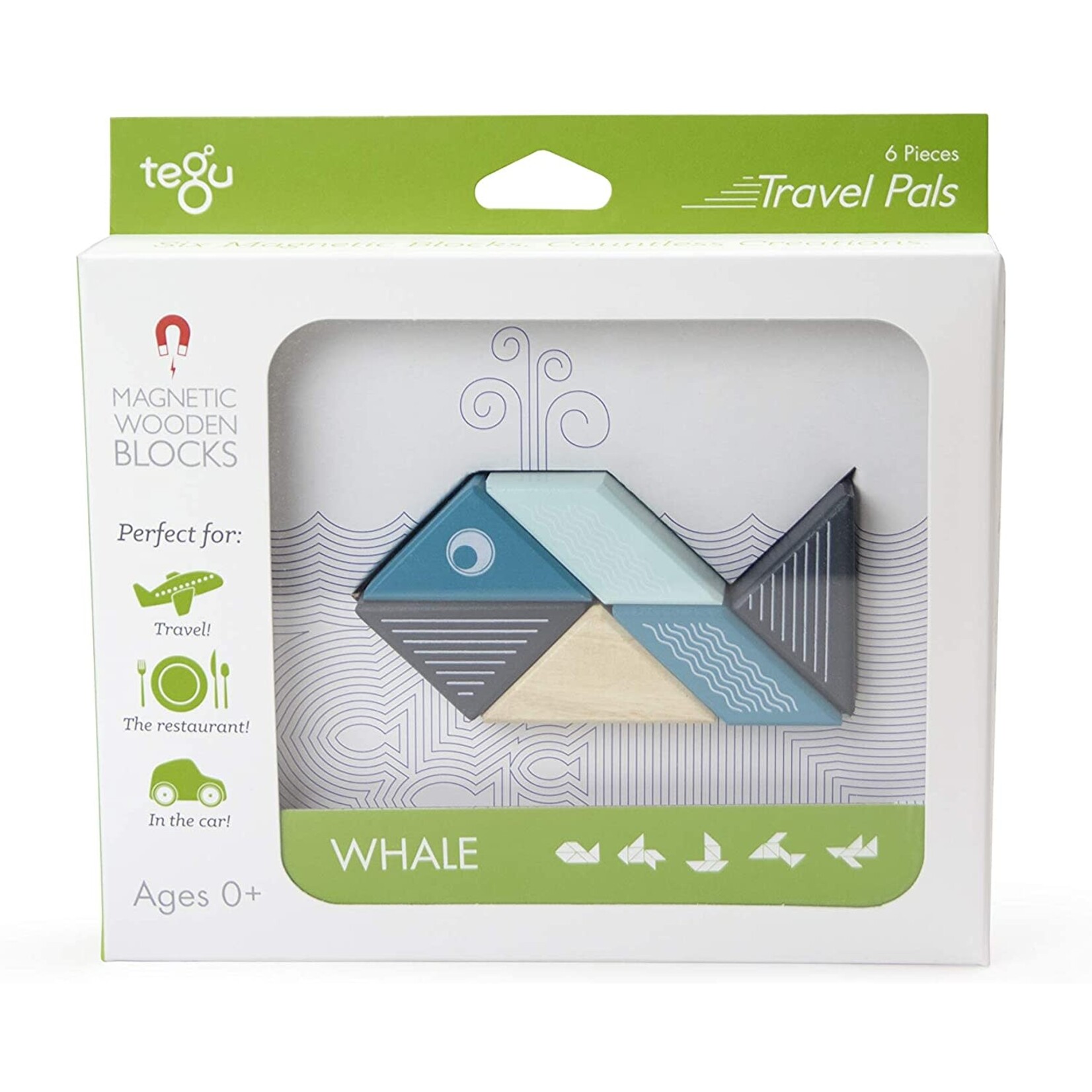 Travel Pals - Whale Magnetic Wooden Blocks  0+