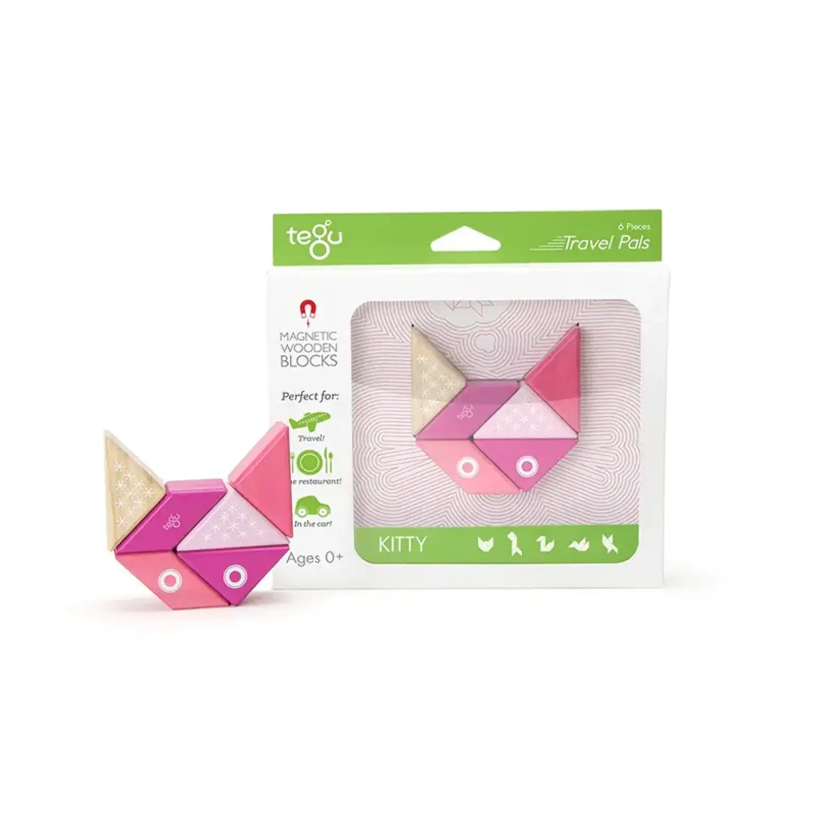 Travel Pals - Kitty Magnetic Wooden Blocks 0+