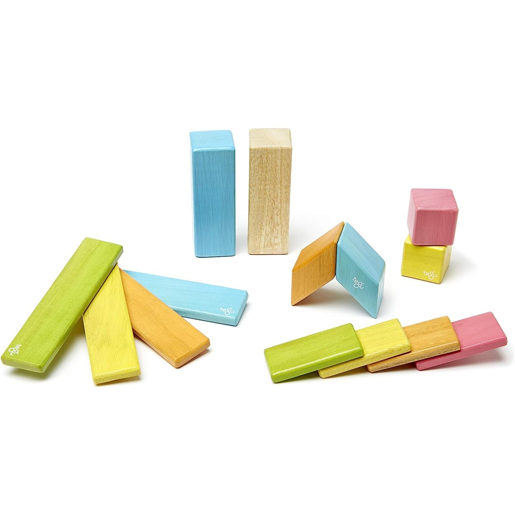 Tints - 14-Piece Set Magnetic Wooden Blocks 1+