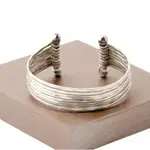 Hammered Metal Cuff - Silver