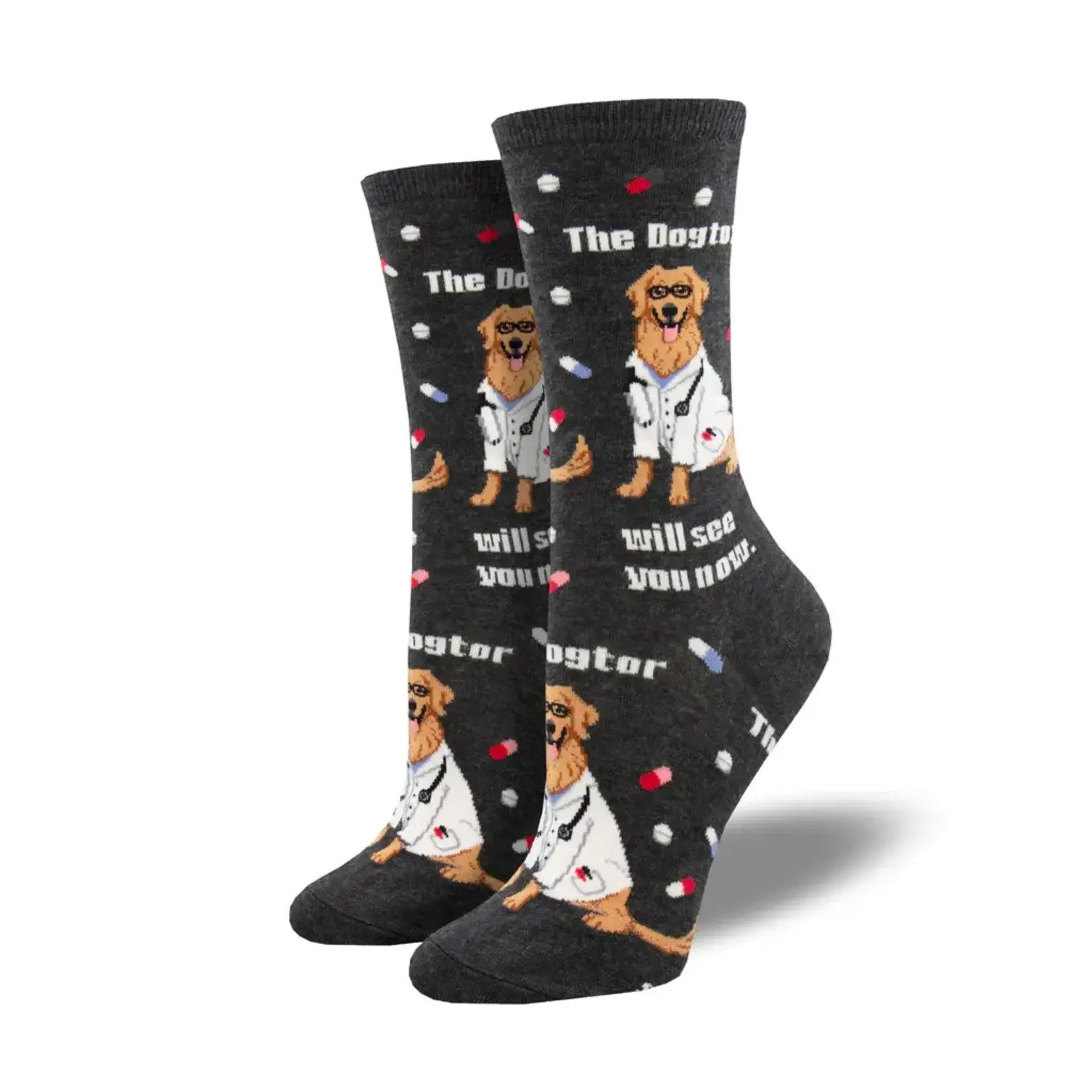 THE DOGTOR IS IN - CHARCOAL HEATHER - 9-11