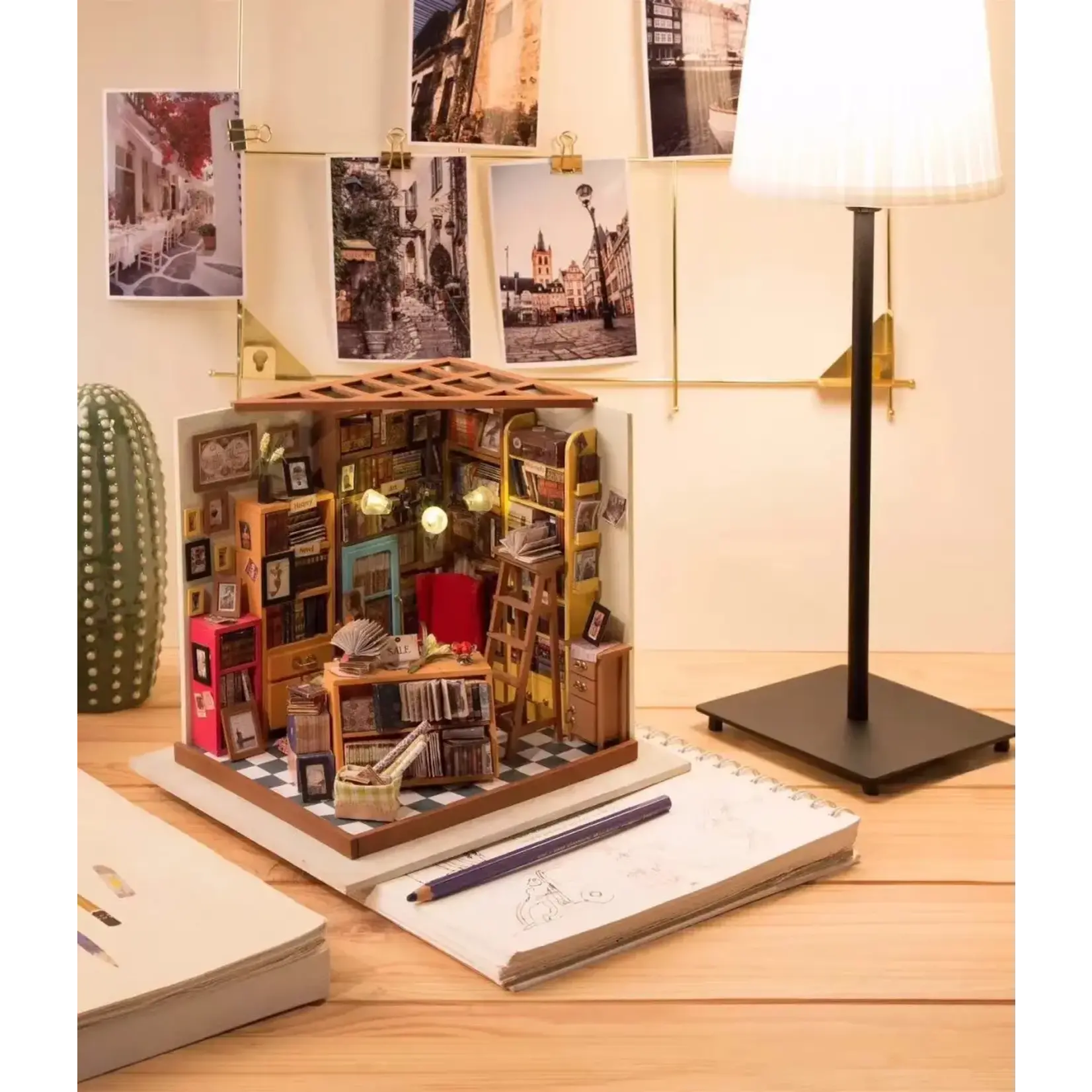 Hands Craft DG102, DIY Miniature House Kit: Sam's Study