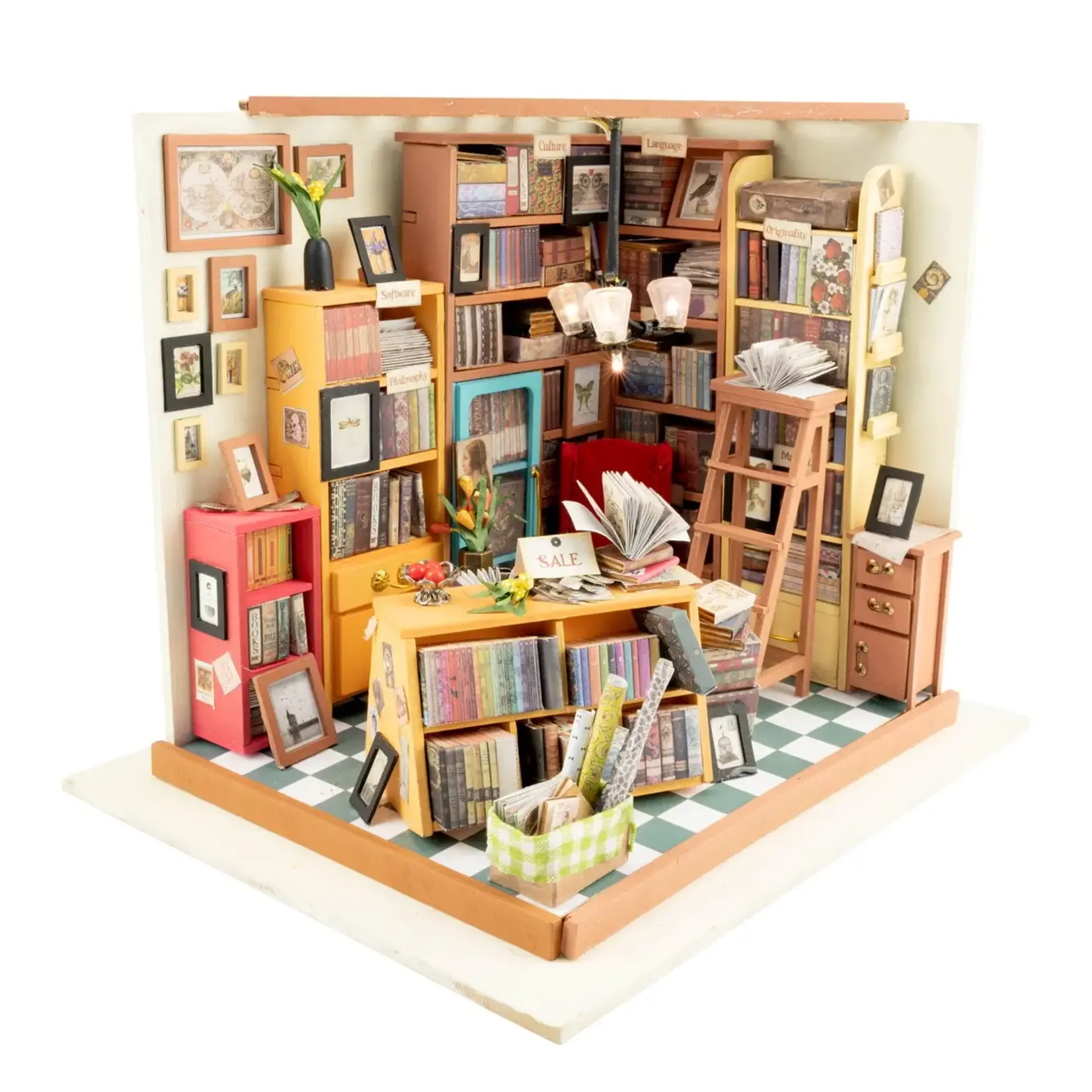 Hands Craft DG102, DIY Miniature House Kit: Sam's Study