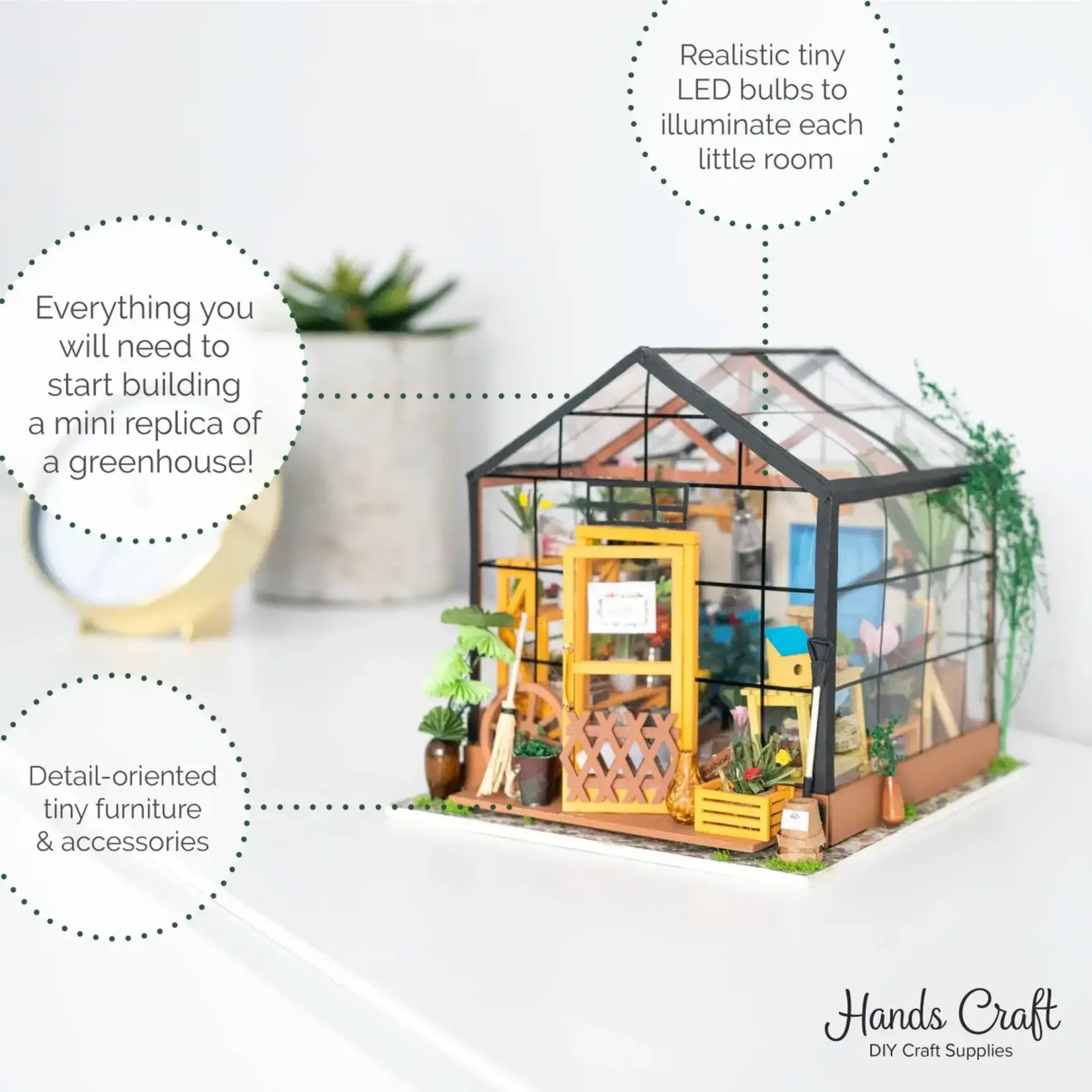 Hands Craft DG104, DIY Miniature House Kit: Cathy's Flower House